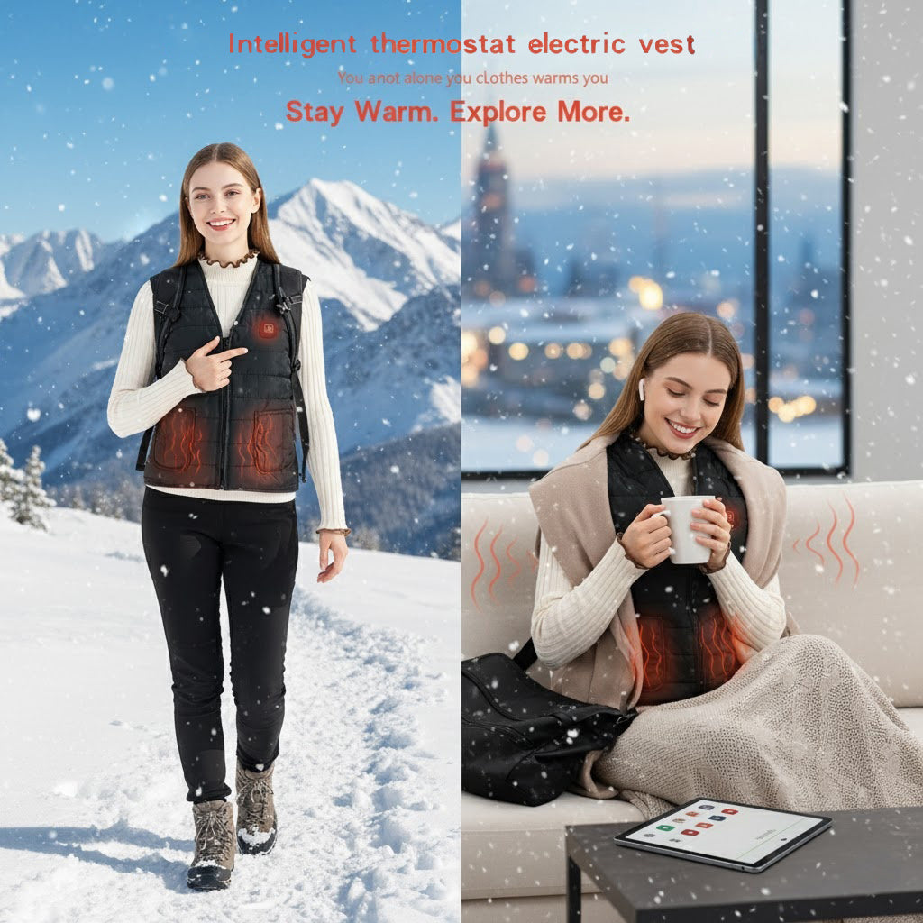 HeatPyra Heated Vest with Dual Zone Temperature Control