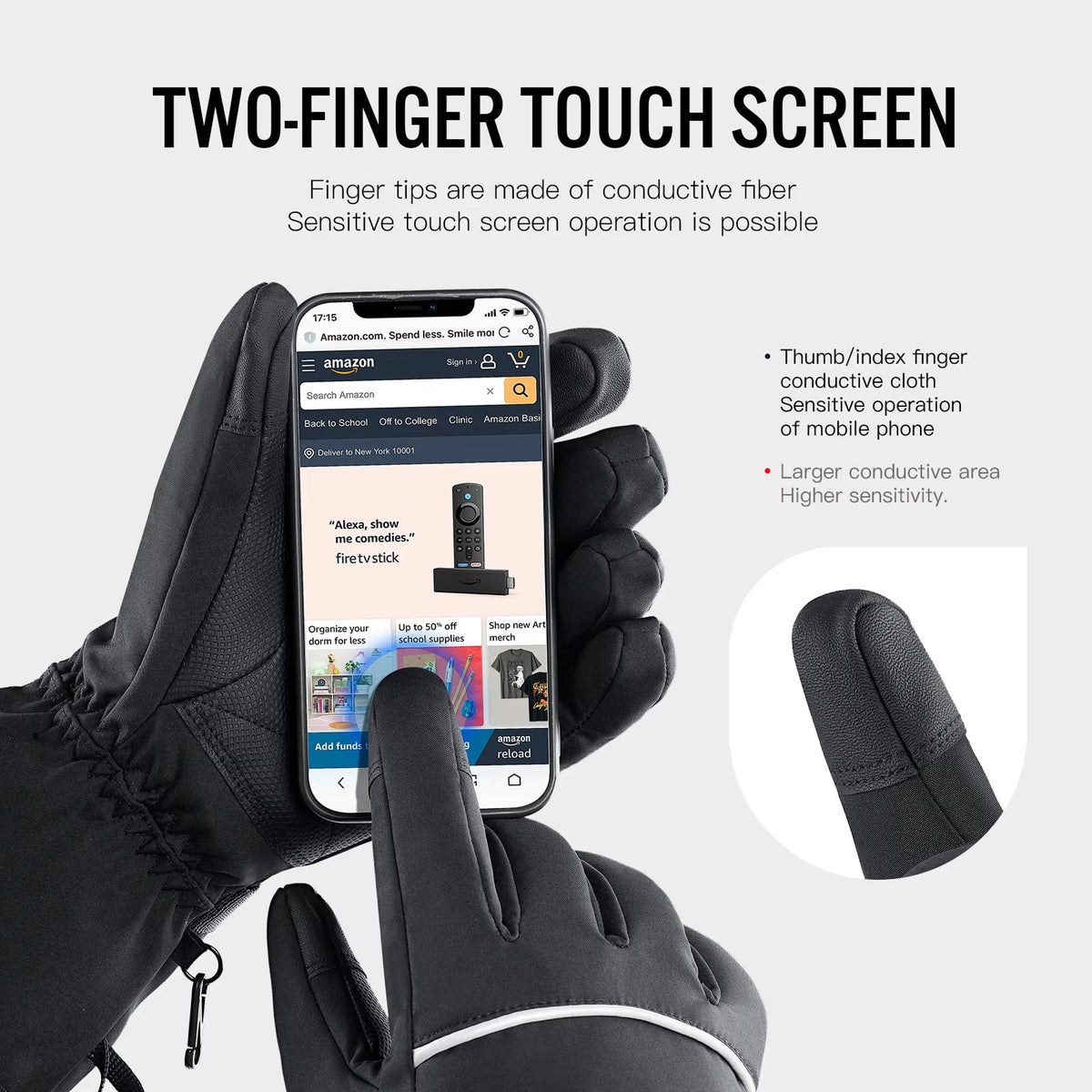 HeiGlaxi Heated Gloves - Full Hand Rechargeable Winter Warmth