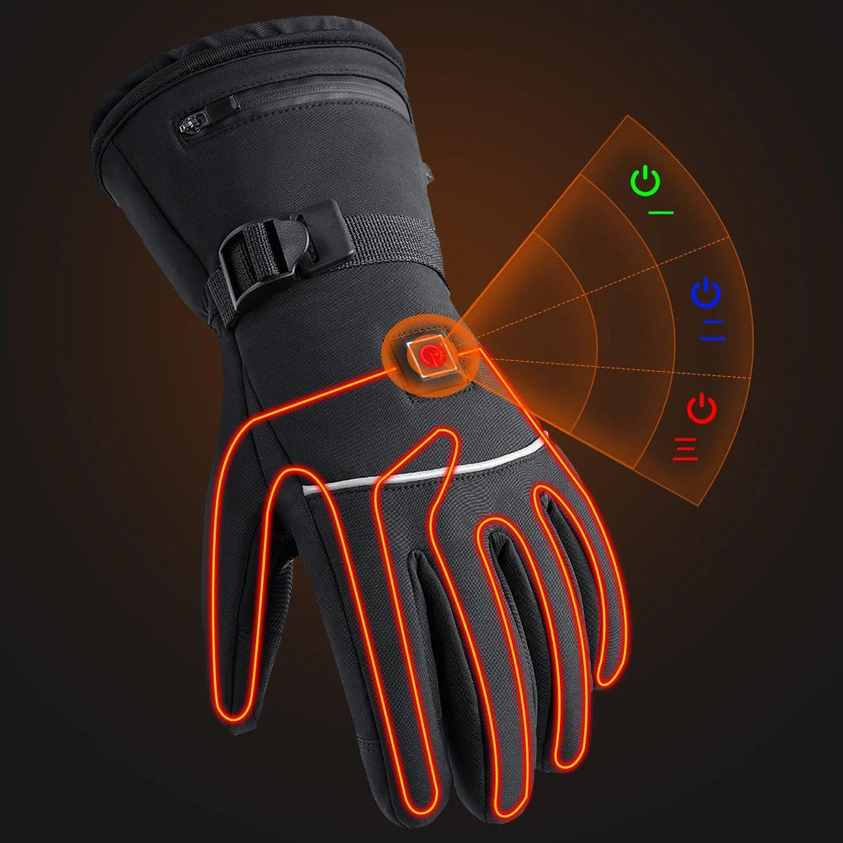 HeiGlaxi Heated Gloves - Full Hand Rechargeable Winter Warmth