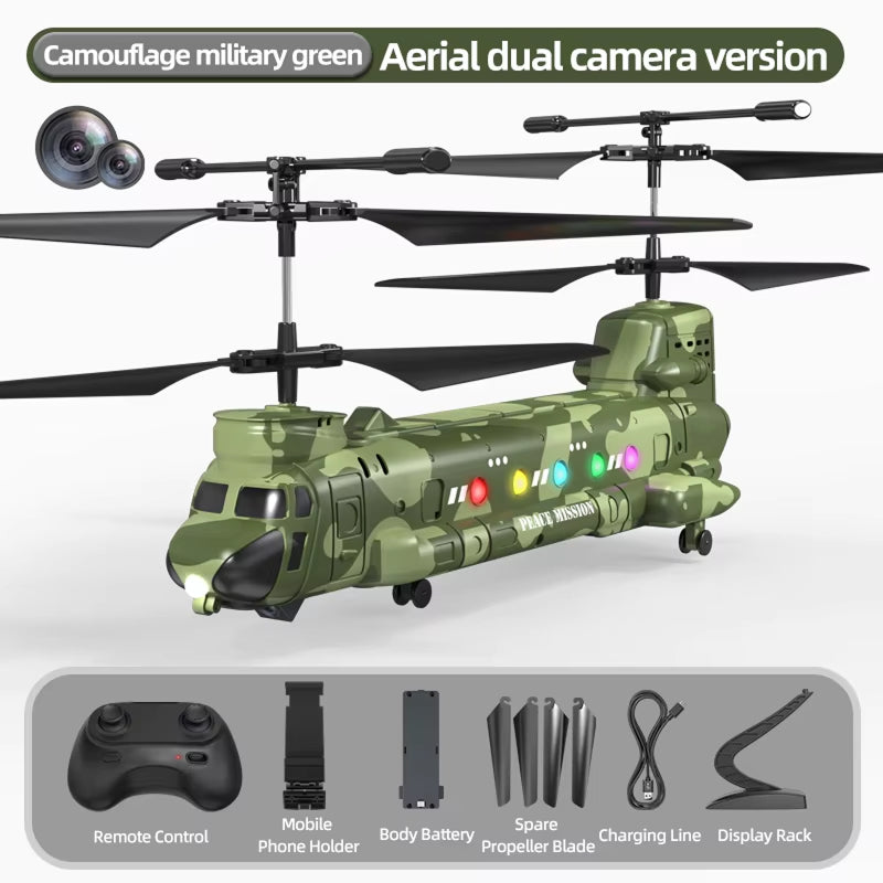 HeliZapix Kids' RC Helicopter with Intelligent Optical Flow Positioning, 1080P HD Aerial Camera, and One-Button Launch System