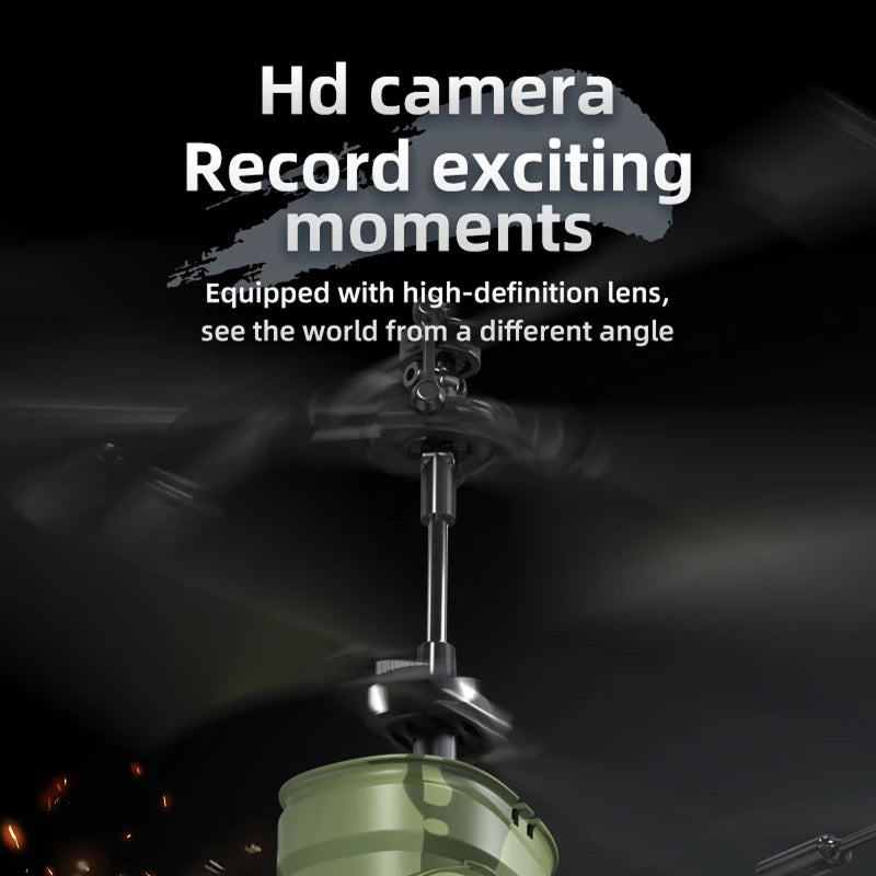 HeliZapix Kids' RC Helicopter with Intelligent Optical Flow Positioning, 1080P HD Aerial Camera, and One-Button Launch System