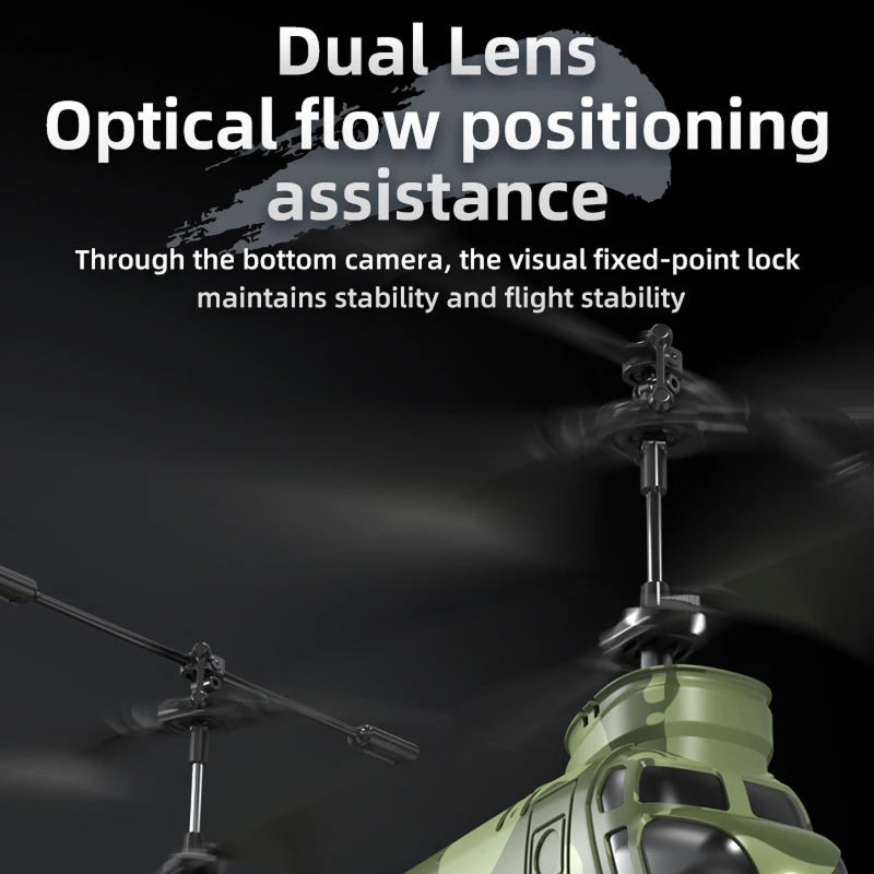 HeliZapix Kids' RC Helicopter with Intelligent Optical Flow Positioning, 1080P HD Aerial Camera, and One-Button Launch System