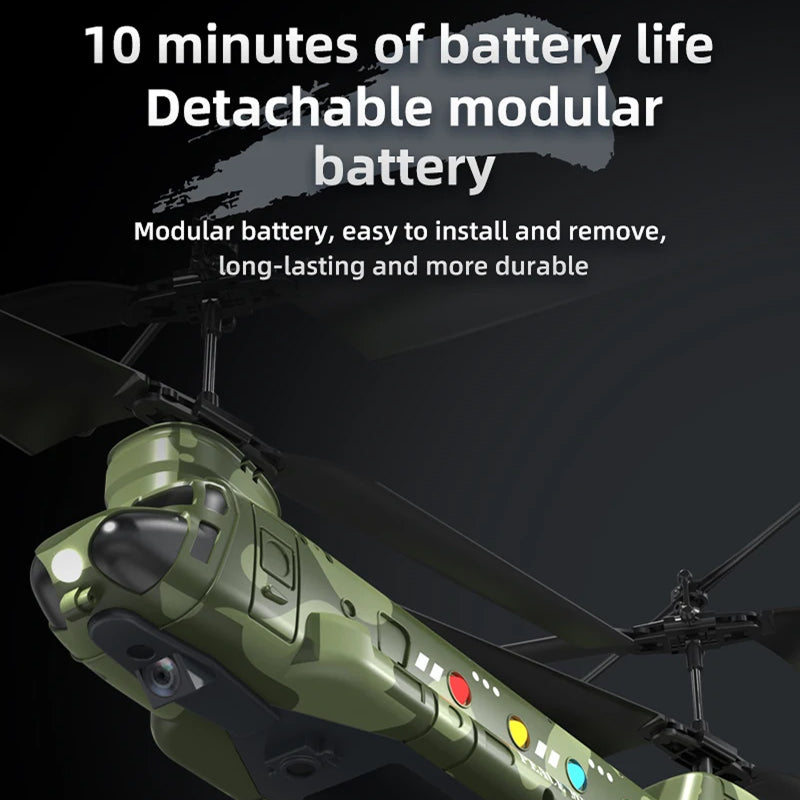 HeliZapix Kids' RC Helicopter with Intelligent Optical Flow Positioning, 1080P HD Aerial Camera, and One-Button Launch System