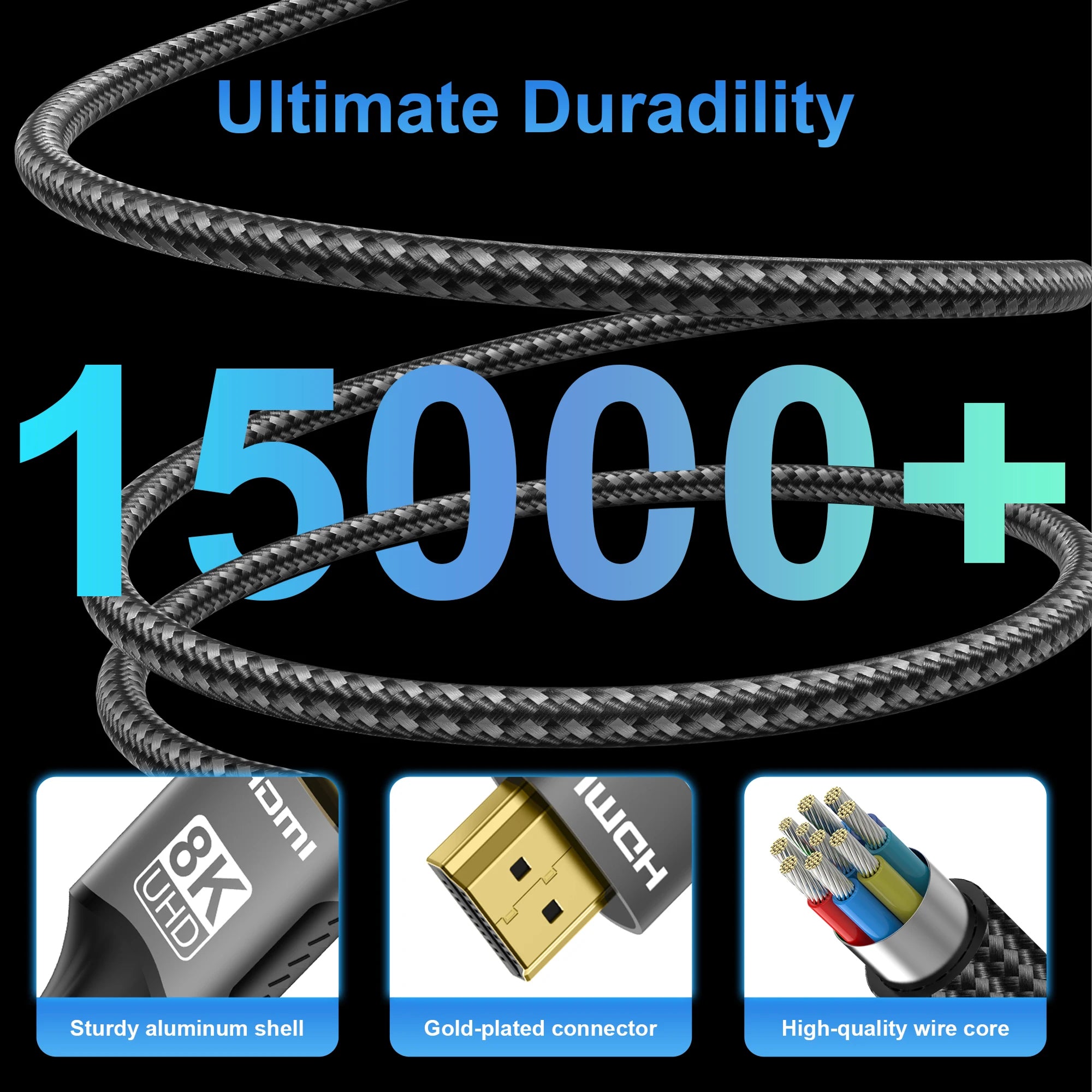 HimiBlixa 8K HDMI 2.1 Ultra High Speed Cable