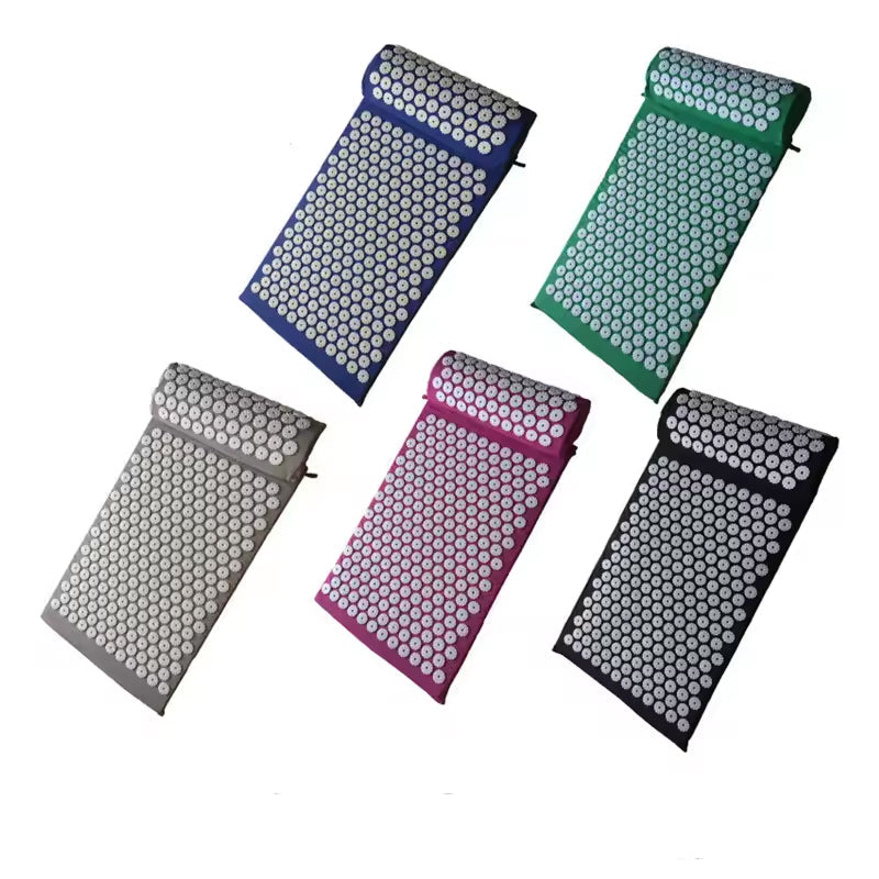 MattBoxi 15mm Extra-Thick Acupressure Mat and Neck Pillow Set with 15,000+ HIPS Spikes and 210D Oxford Cloth