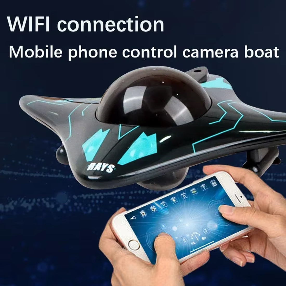JetixBoat 40km/h RC Boat with Real-Time HD Underwater Camera