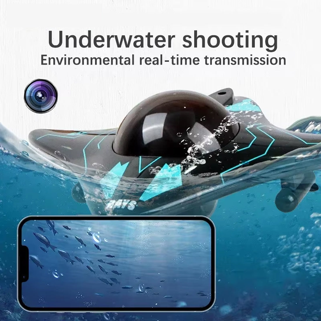 JetixBoat 40km/h RC Boat with Real-Time HD Underwater Camera