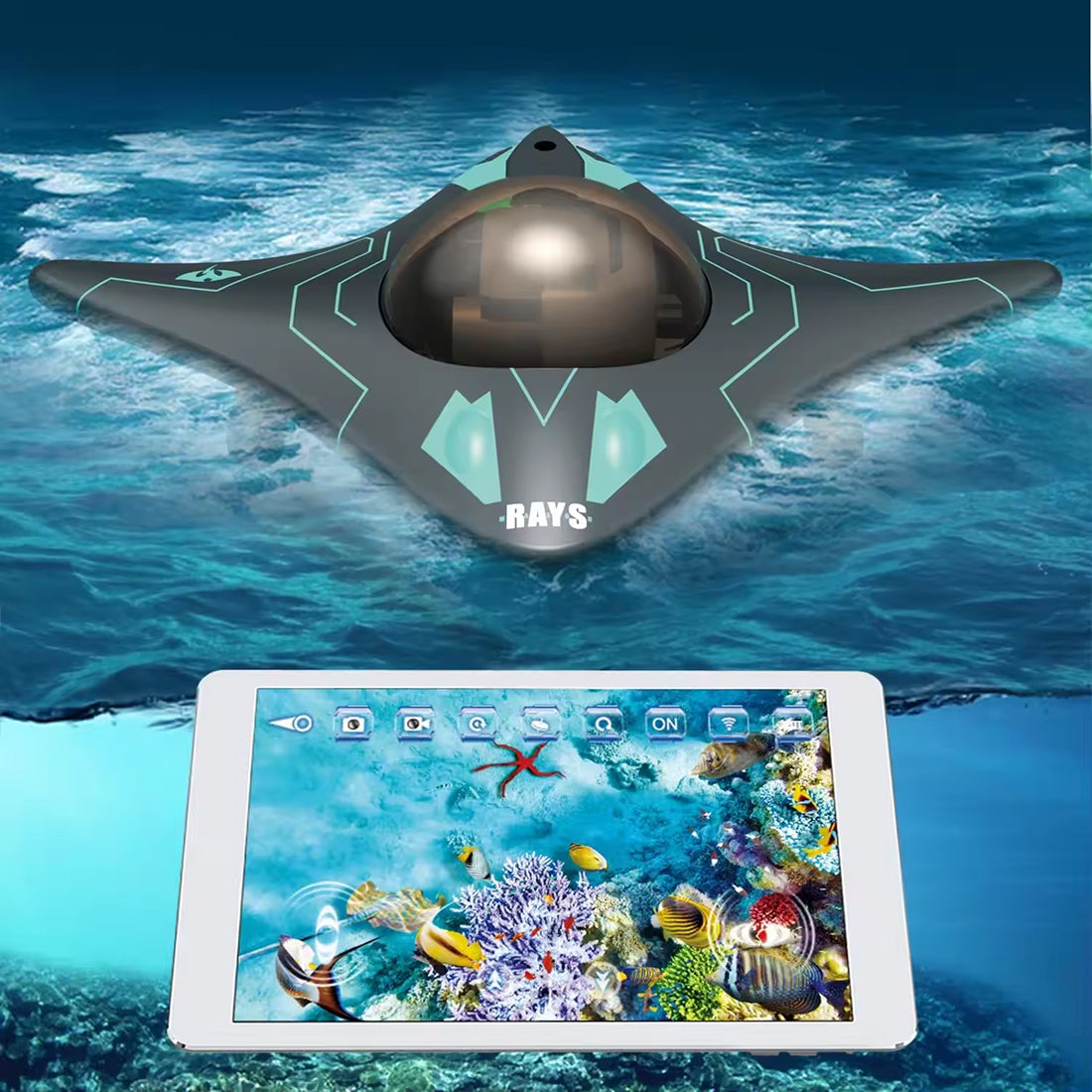 JetixBoat 40km/h RC Boat with Real-Time HD Underwater Camera