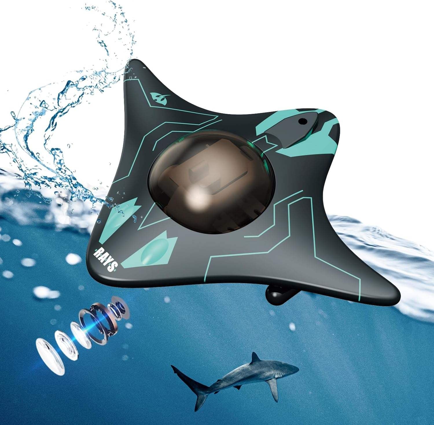 JetixBoat 40km/h RC Boat with Real-Time HD Underwater Camera