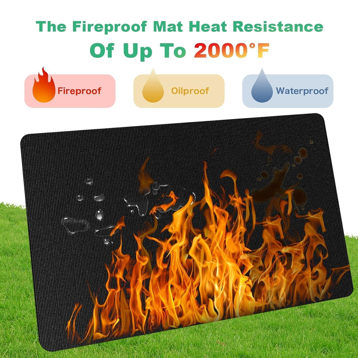 JoliBanix BBQ Grill Mat Extra Large Fireproof for Deck Protection