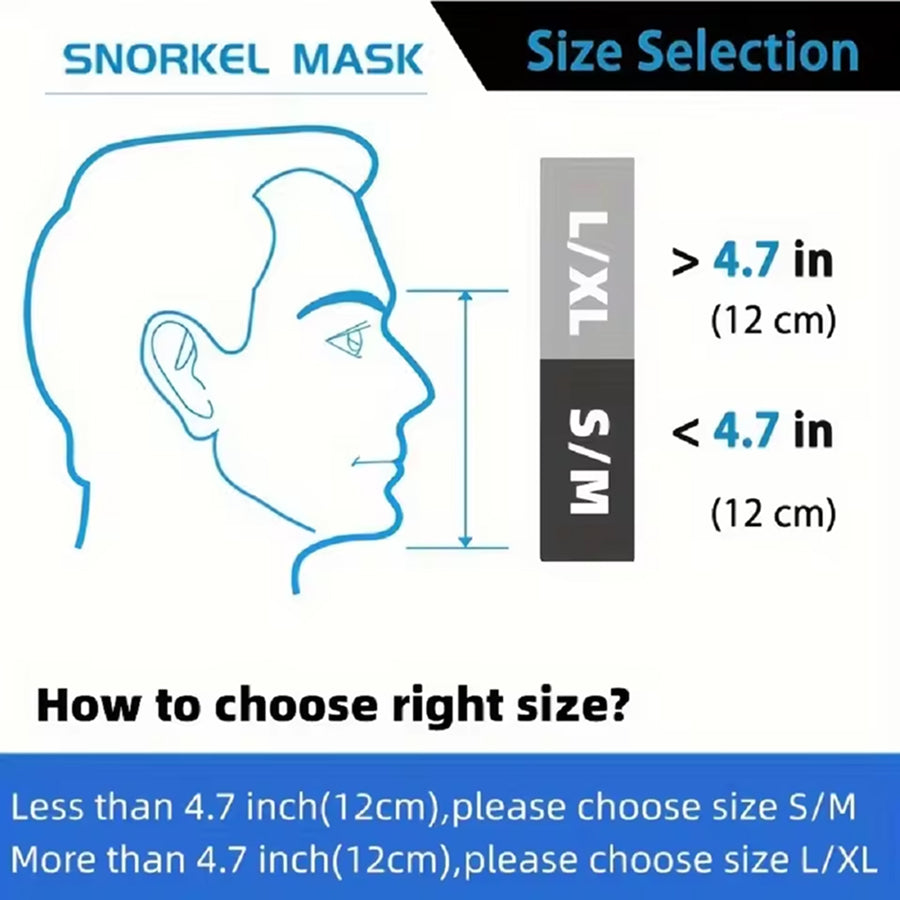 JoyDesci Full Face Snorkel Mask with Dry Top Technology, Adjustable Camera Mount and Anti-Fog Panoramic View