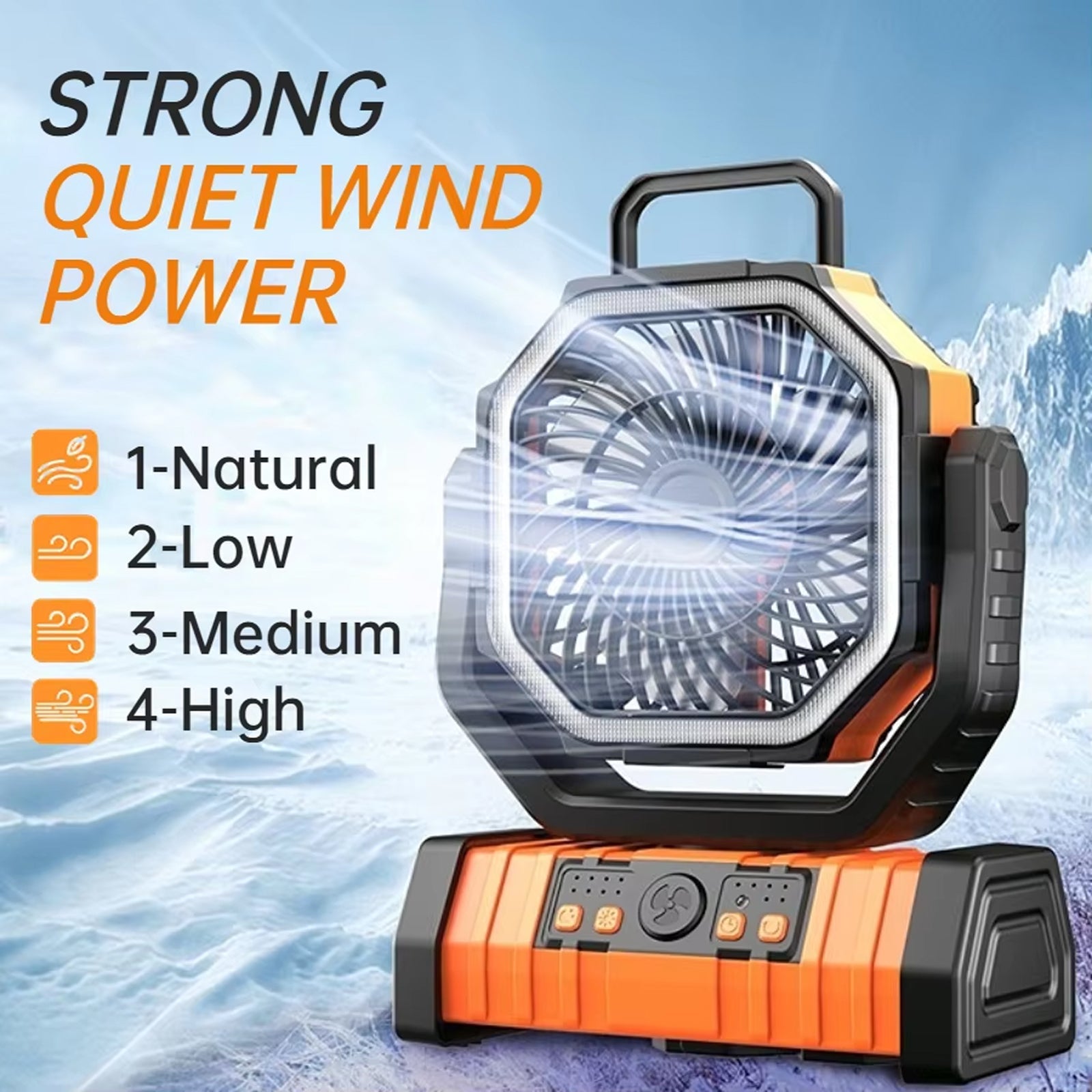 JoyWica Camping Fan 9000mAh Power Bank LED Lantern