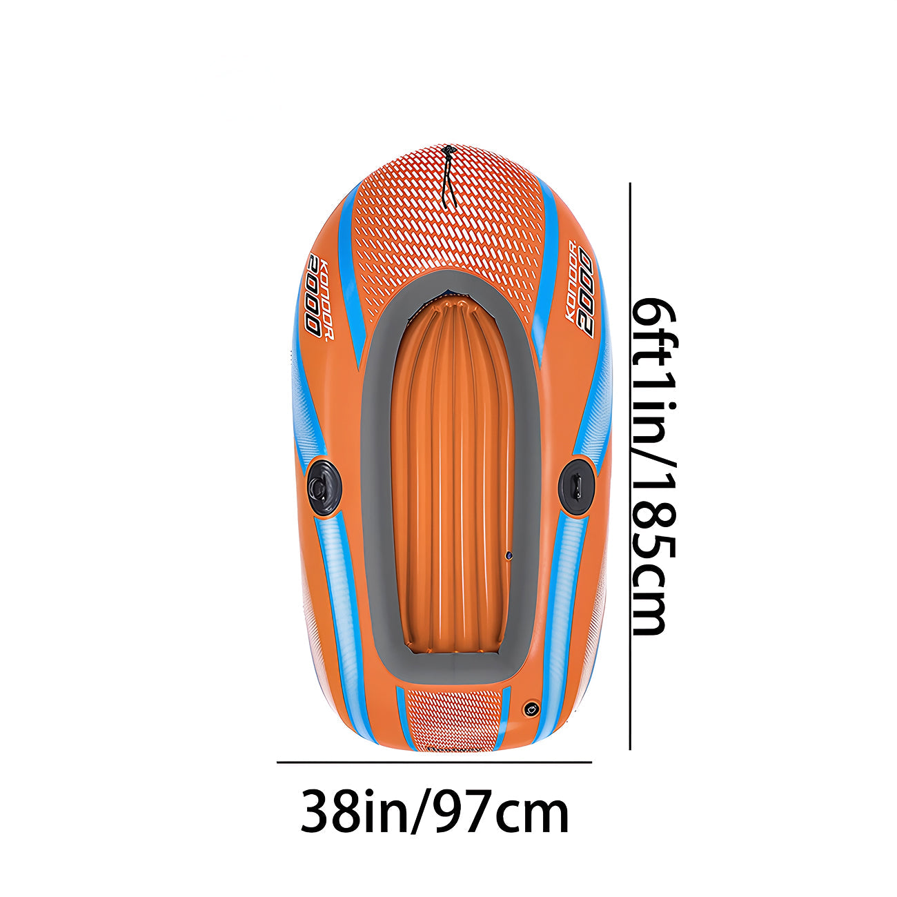 KayixMax Inflatable Kayak Heavy-Duty PVC 8-Min Rapid Inflation with Pump and Paddles