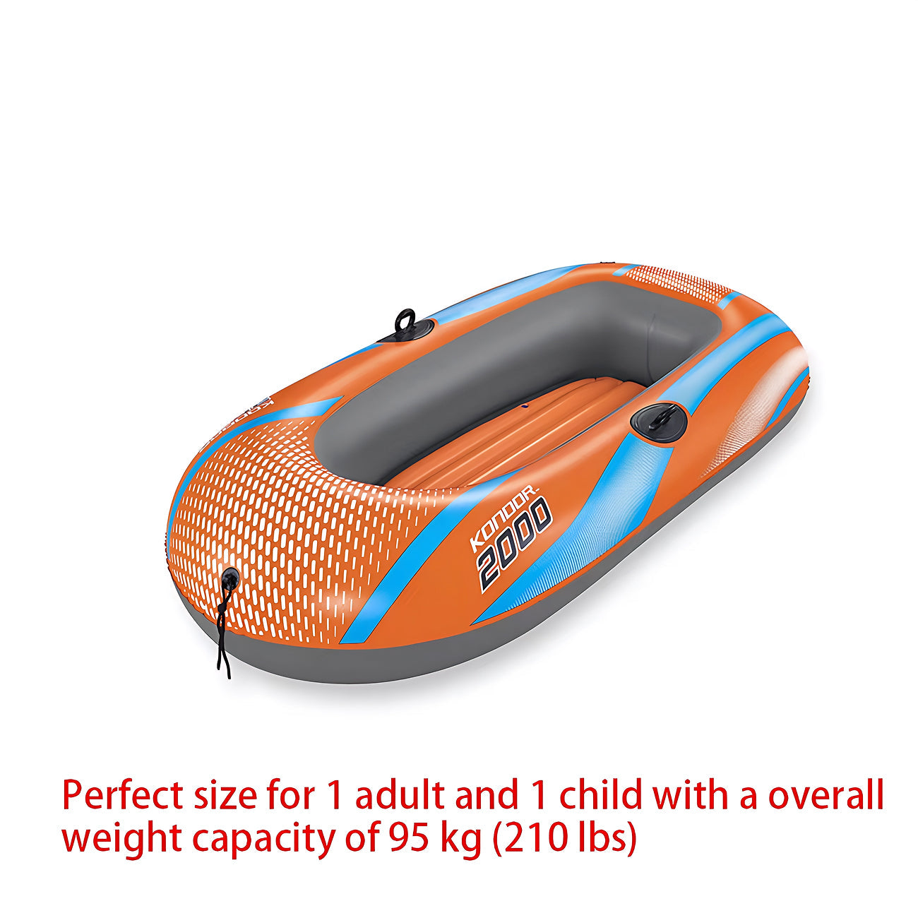 KayixMax Inflatable Kayak Heavy-Duty PVC 8-Min Rapid Inflation with Pump and Paddles