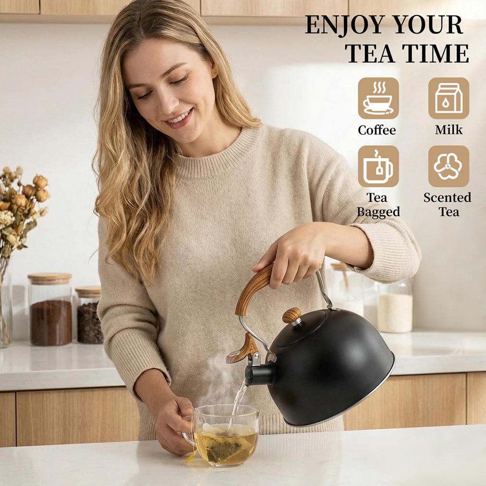 Kettlepis 2.5L Stainless Steel Whistling Stovetop Kettle