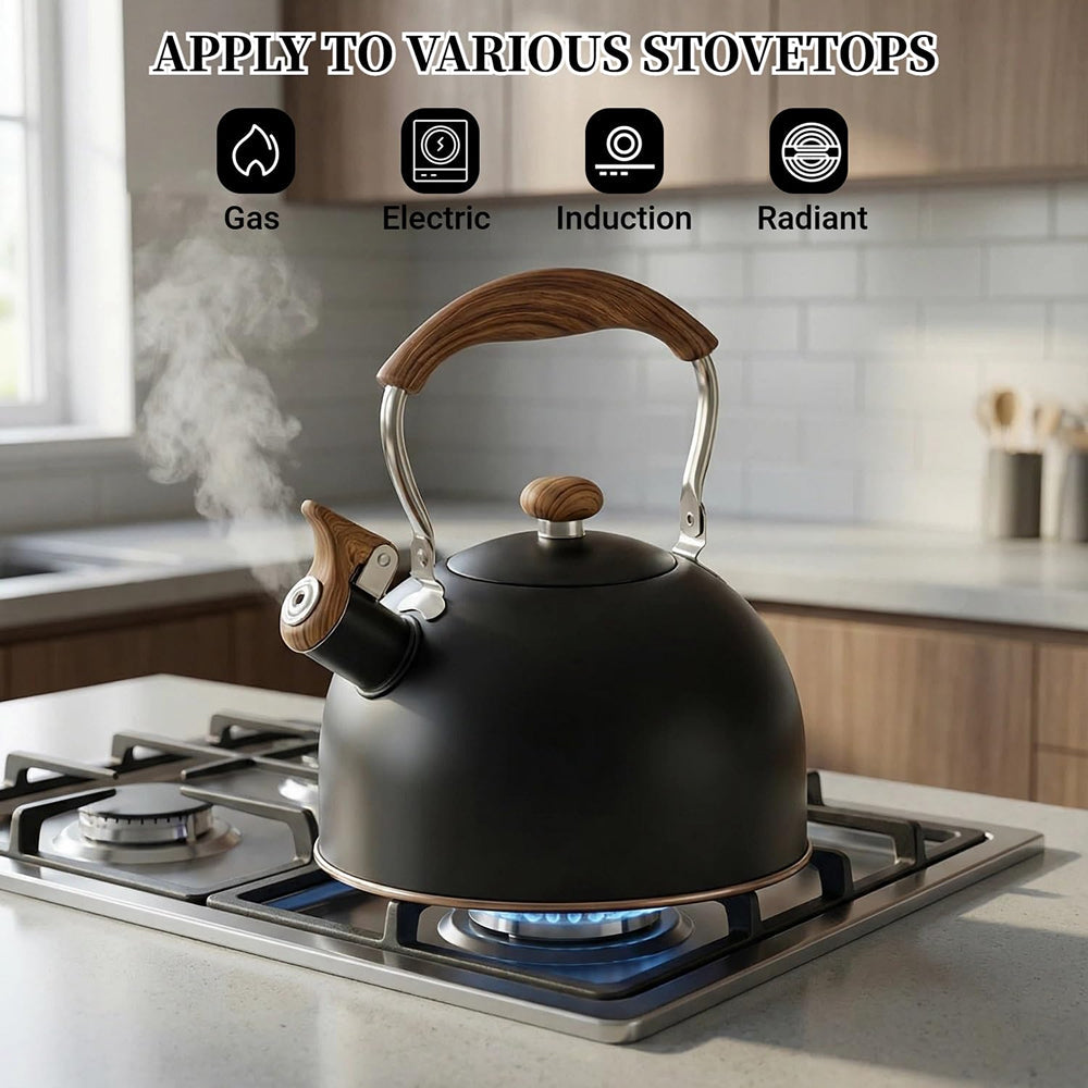Kettlepis 2.5L Stainless Steel Whistling Stovetop Kettle