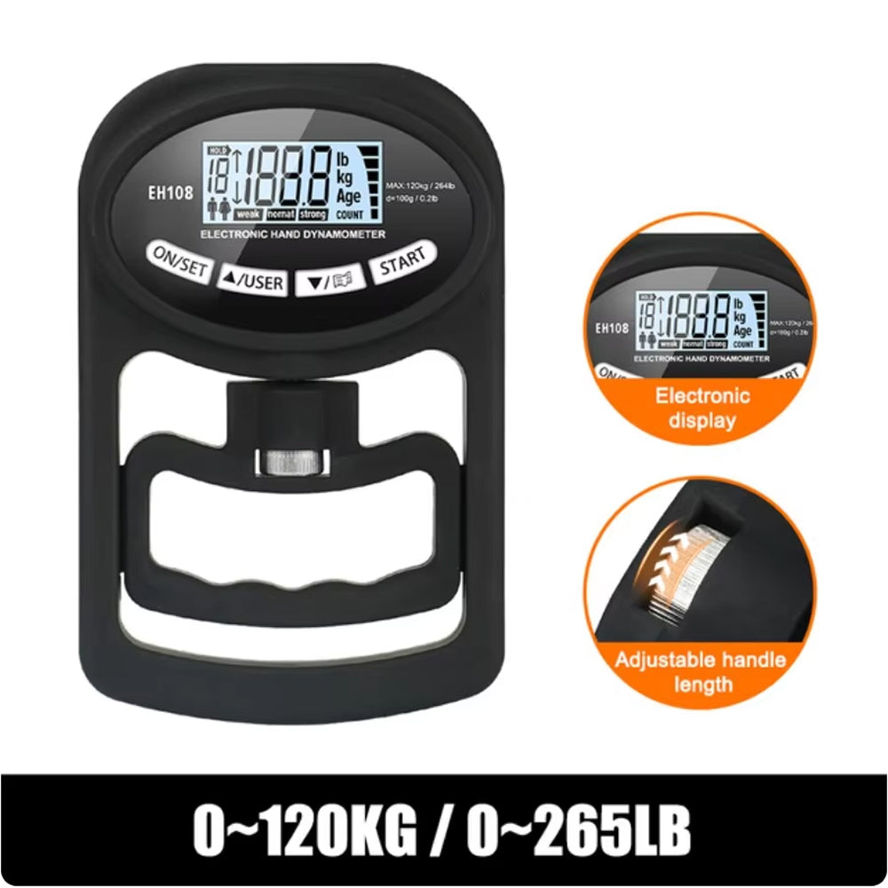 KiGriply Digital Hand Dynamometer 265Lbs Grip Strength Tester