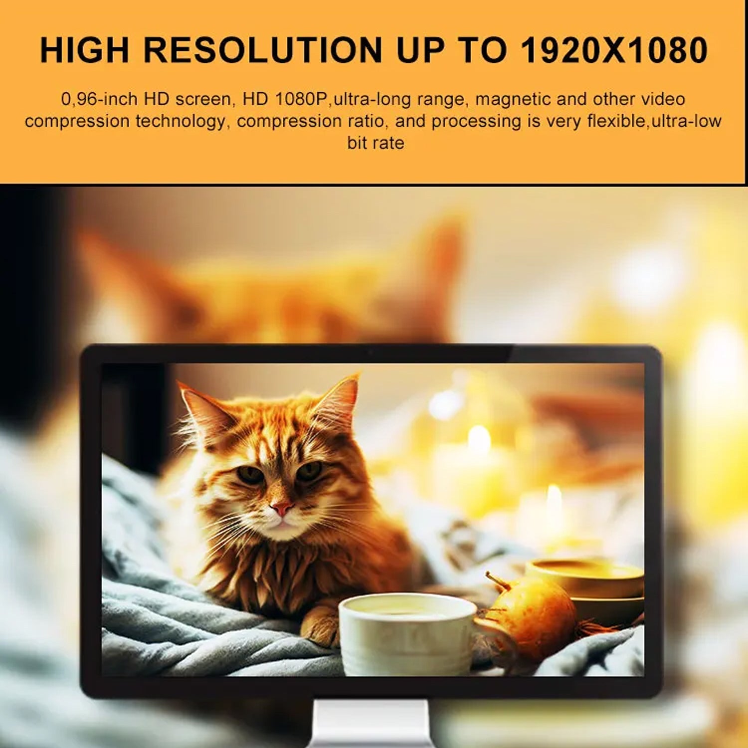 KITTITREK 1080P HD Pet Camera with 160 Wide-Angle Lens