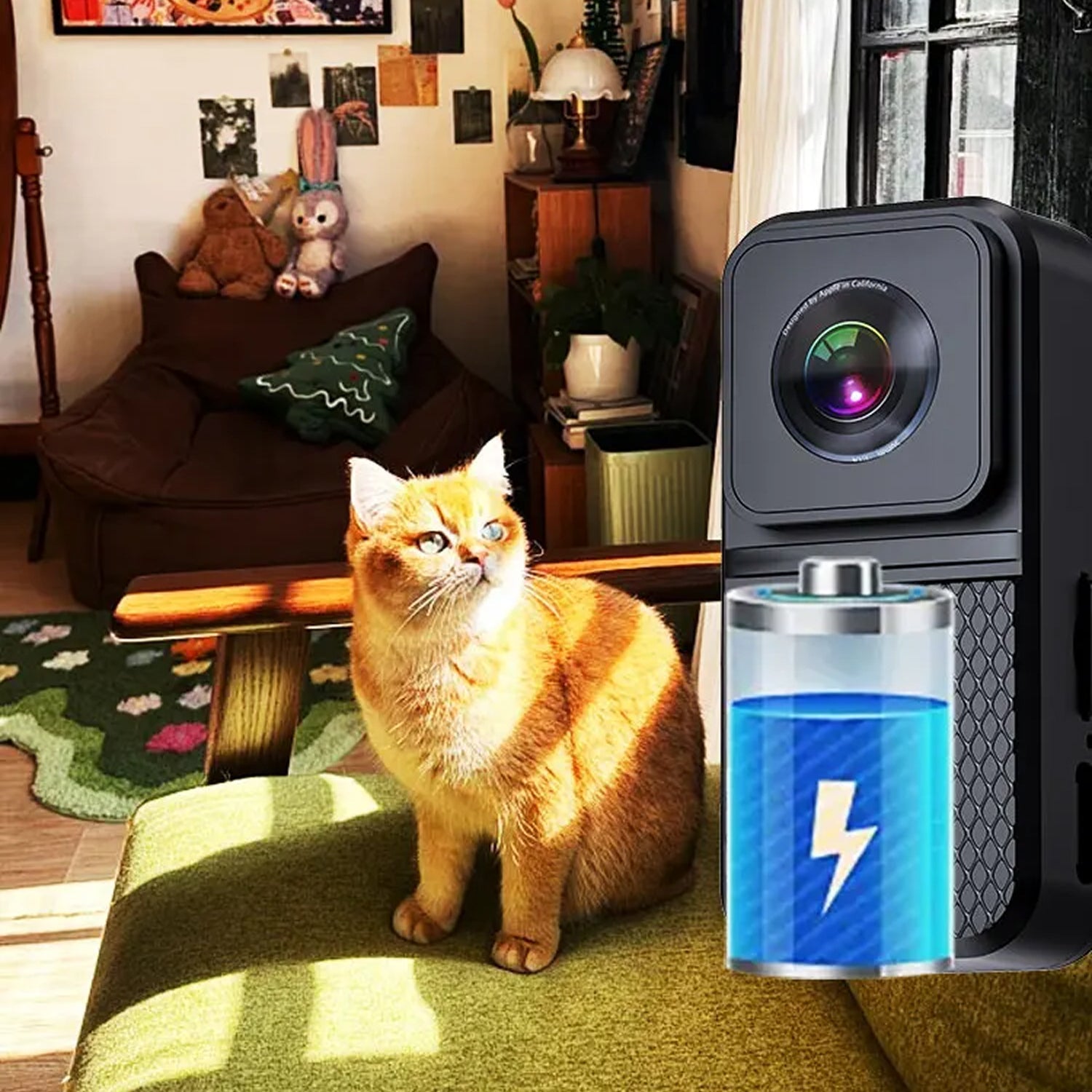 KITTITREK 1080P HD Pet Camera with 160 Wide-Angle Lens