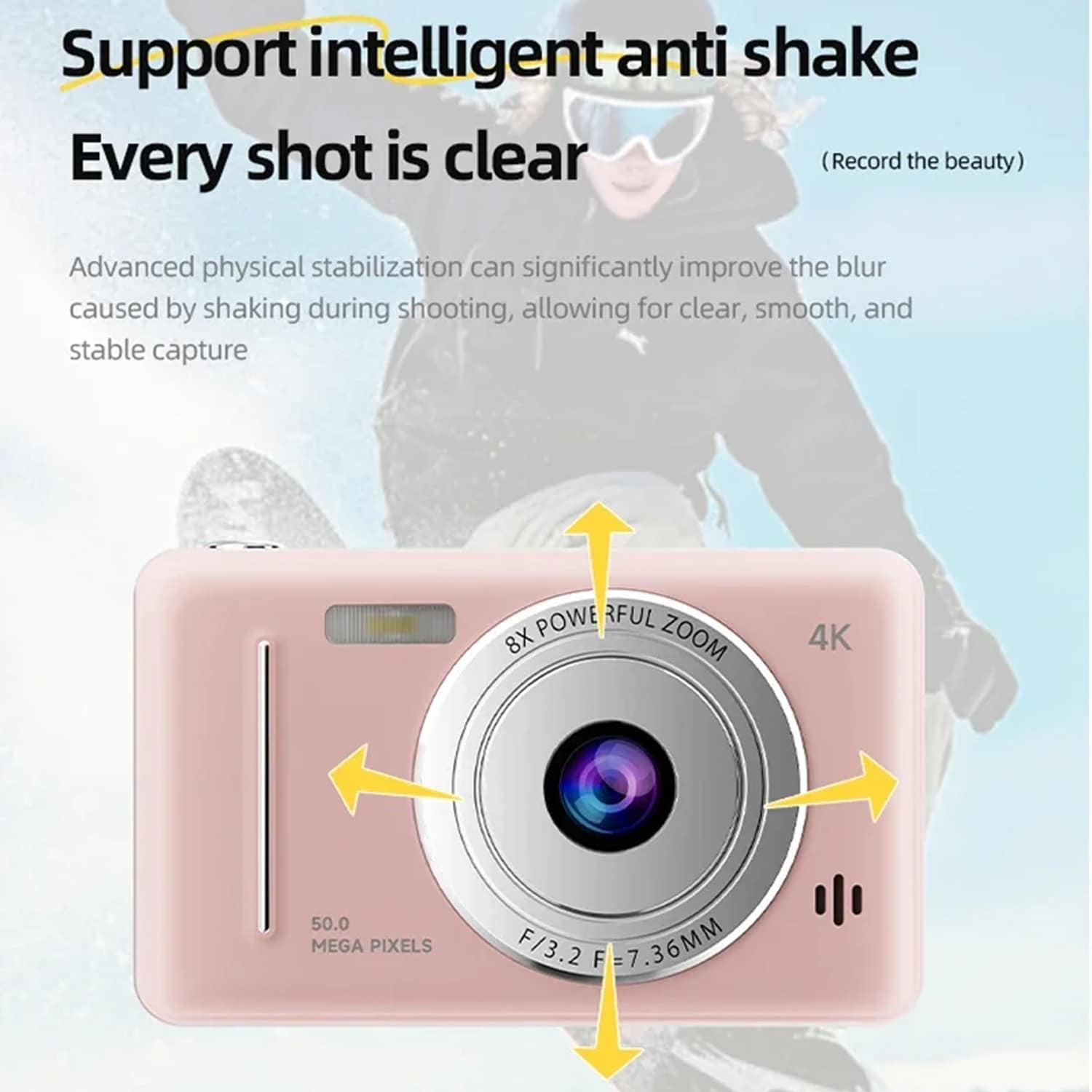 KivixCam Kids Digital Camera 50MP 4K Video Retro CCD Selfie Cam with 256GB Support