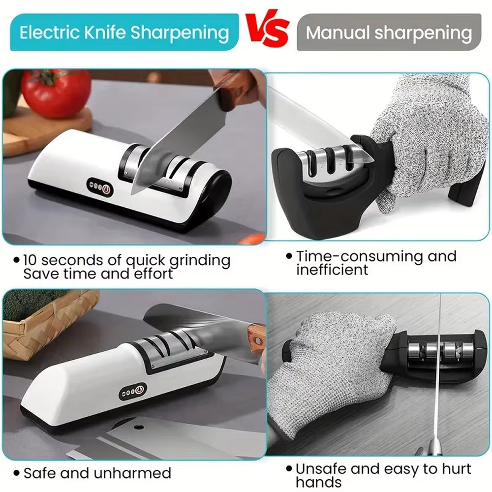 KnifiMix Cordless Electric Knife Sharpener USB Rechargeable