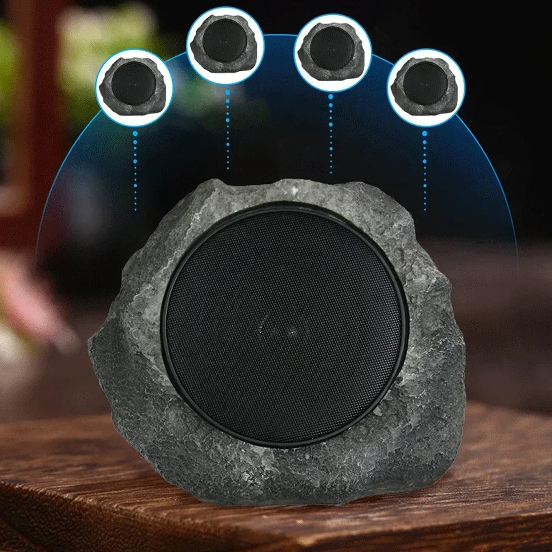 LarnClis Solar Powered Waterproof Rock Speaker