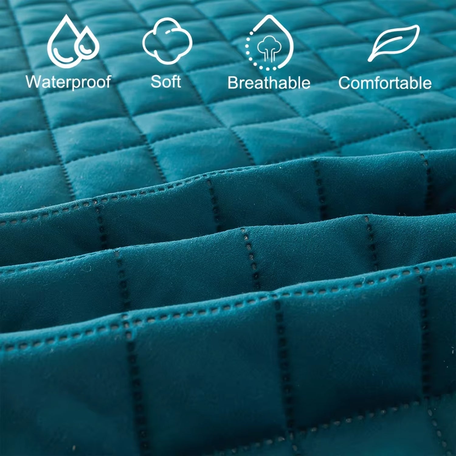 LaxProfi Waterproof Mattress Protector Quilted Breathable Noiseless TPU Barrier
