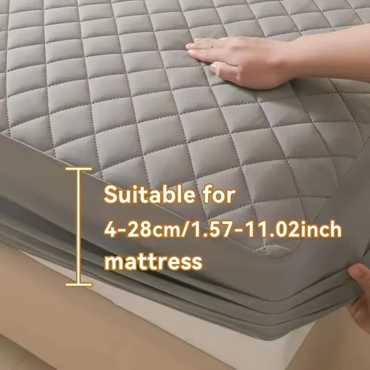 LaxProfi Waterproof Mattress Protector Quilted Breathable Noiseless TPU Barrier