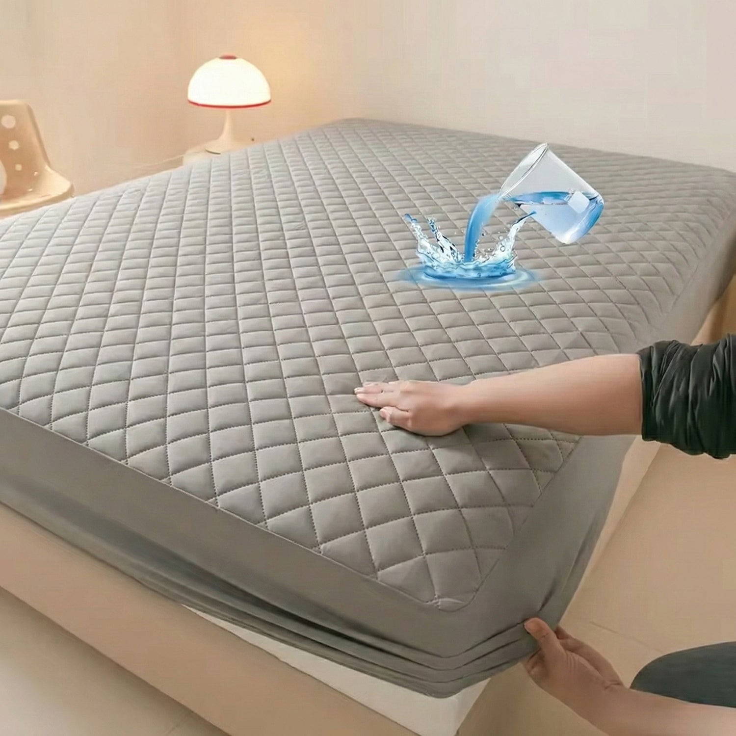 LaxProfi Waterproof Mattress Protector Quilted Breathable Noiseless TPU Barrier