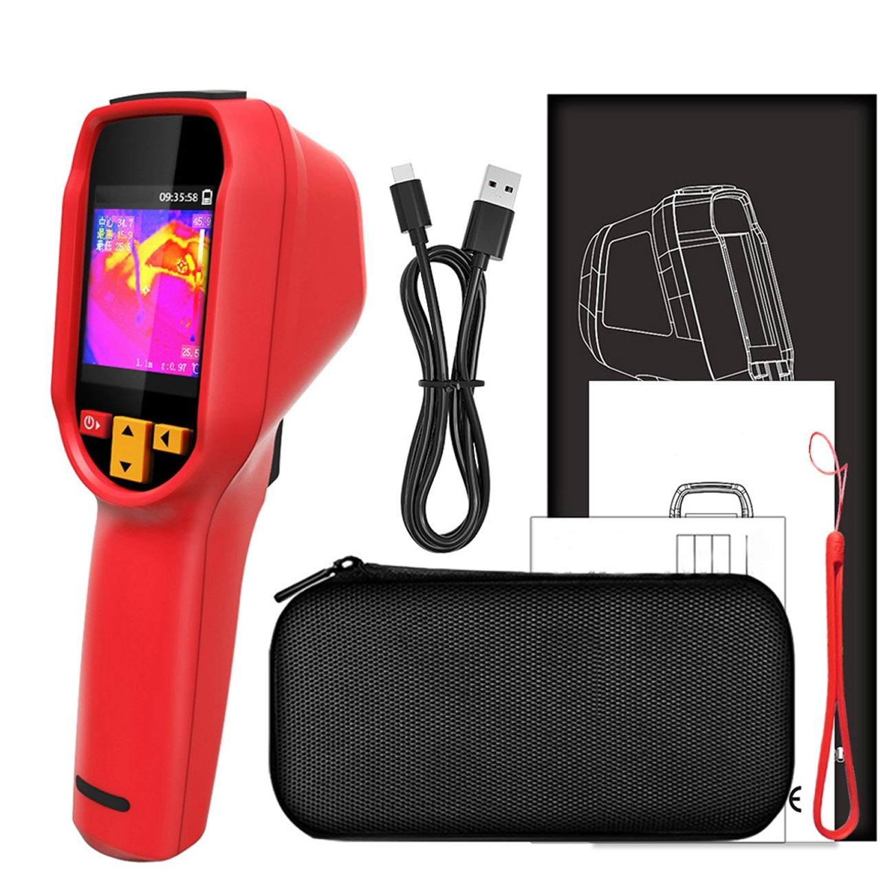 LensFlaro Thermal Imaging Camera 240x240 Resolution with -20°C to 550°C Range, 15 Color Modes and 4GB Storage