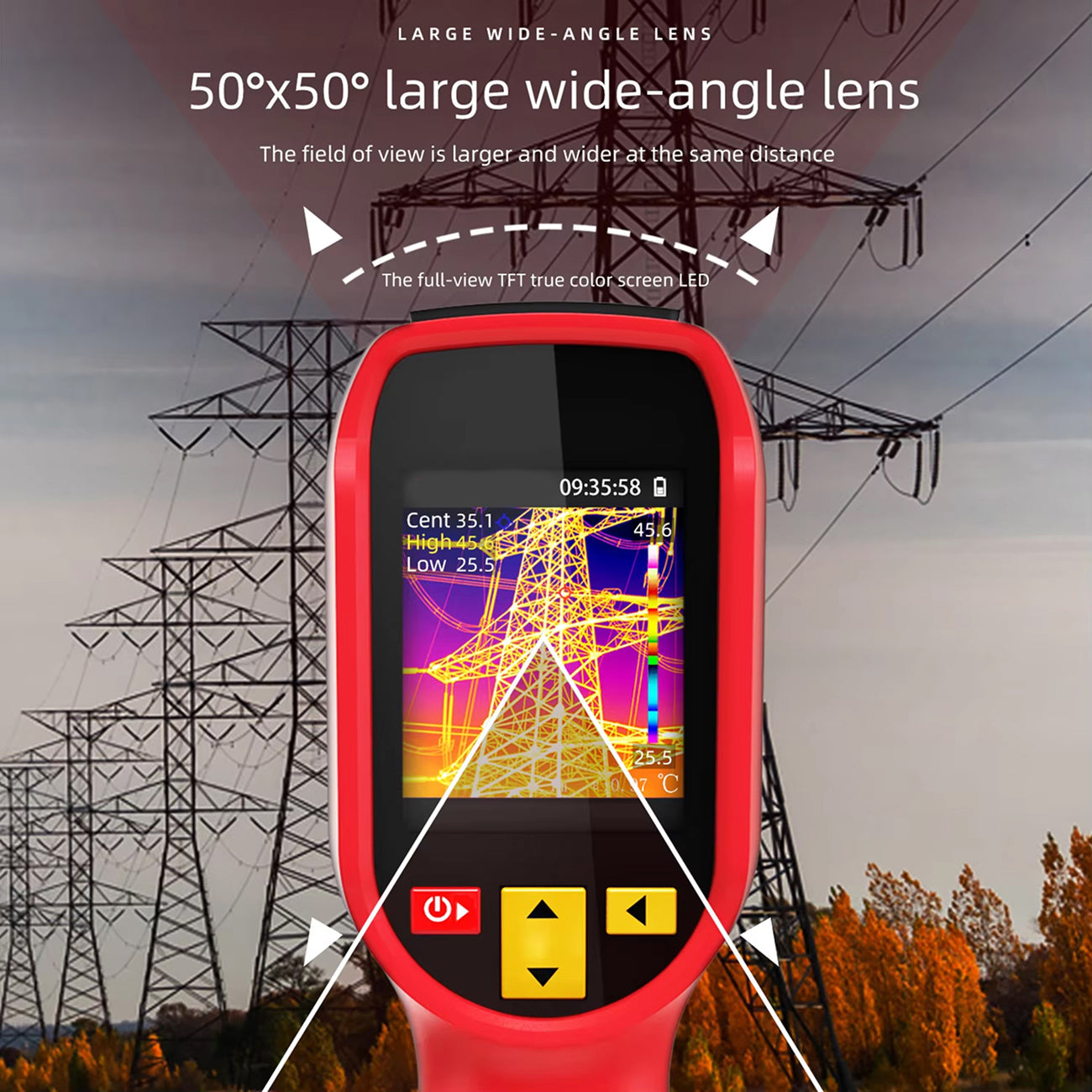 LensFlaro Thermal Imaging Camera 240x240 Resolution with -20°C to 550°C Range, 15 Color Modes and 4GB Storage