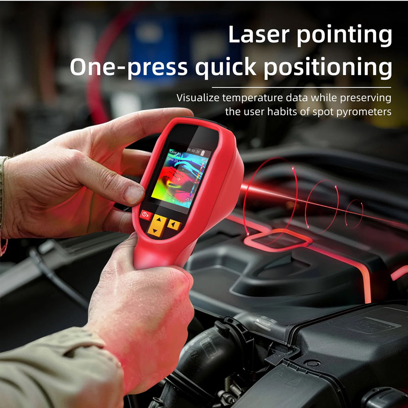 LensFlaro Thermal Imaging Camera 240x240 Resolution with -20°C to 550°C Range, 15 Color Modes and 4GB Storage