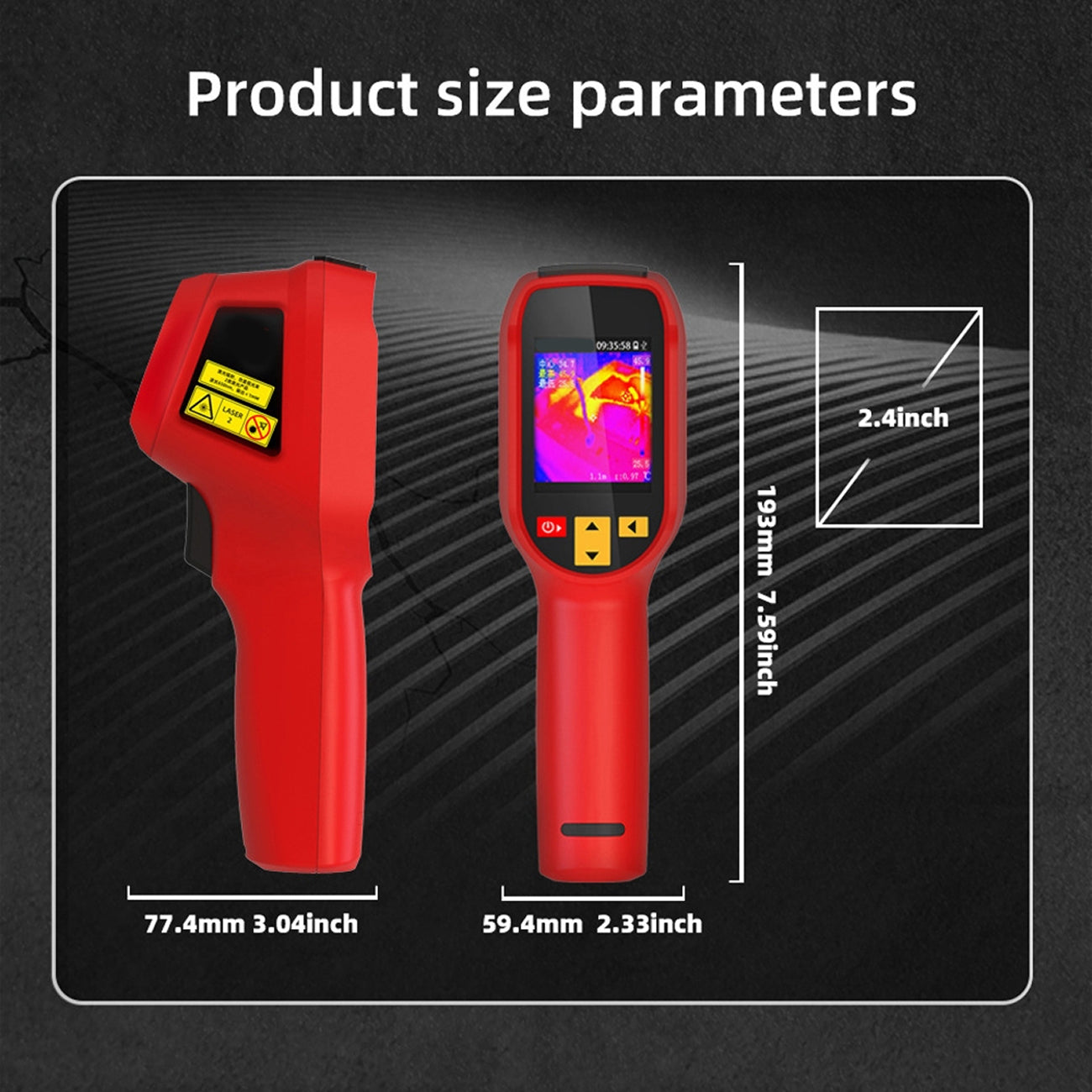 LensFlaro Thermal Imaging Camera 240x240 Resolution with -20°C to 550°C Range, 15 Color Modes and 4GB Storage