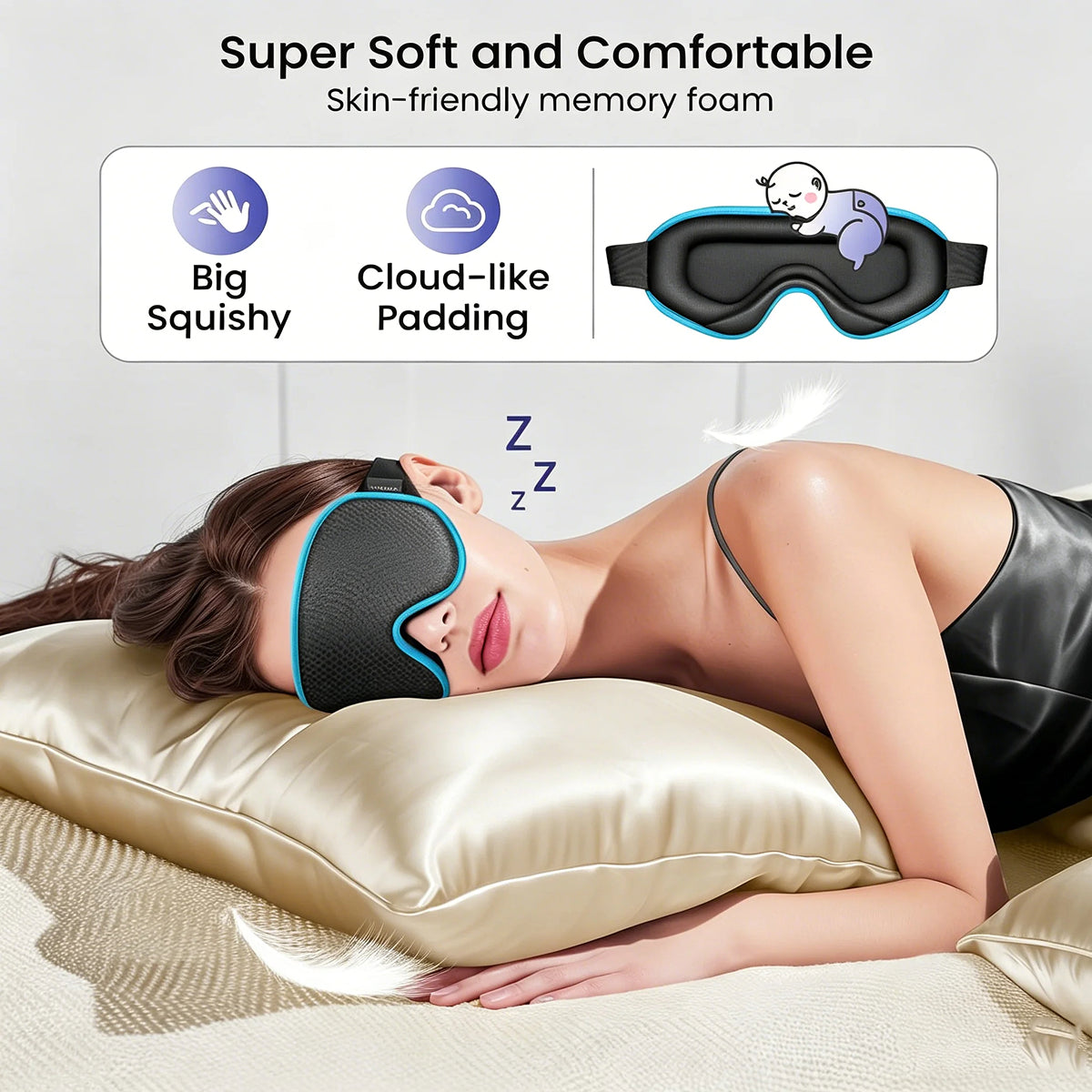 LicoMixxi 3D Light Blocking Cooling Sleep Mask