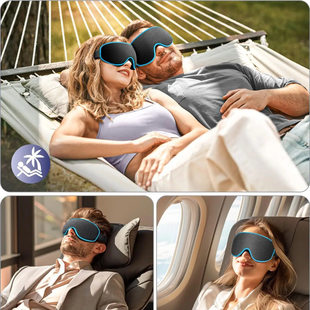 LicoMixxi 3D Light Blocking Cooling Sleep Mask