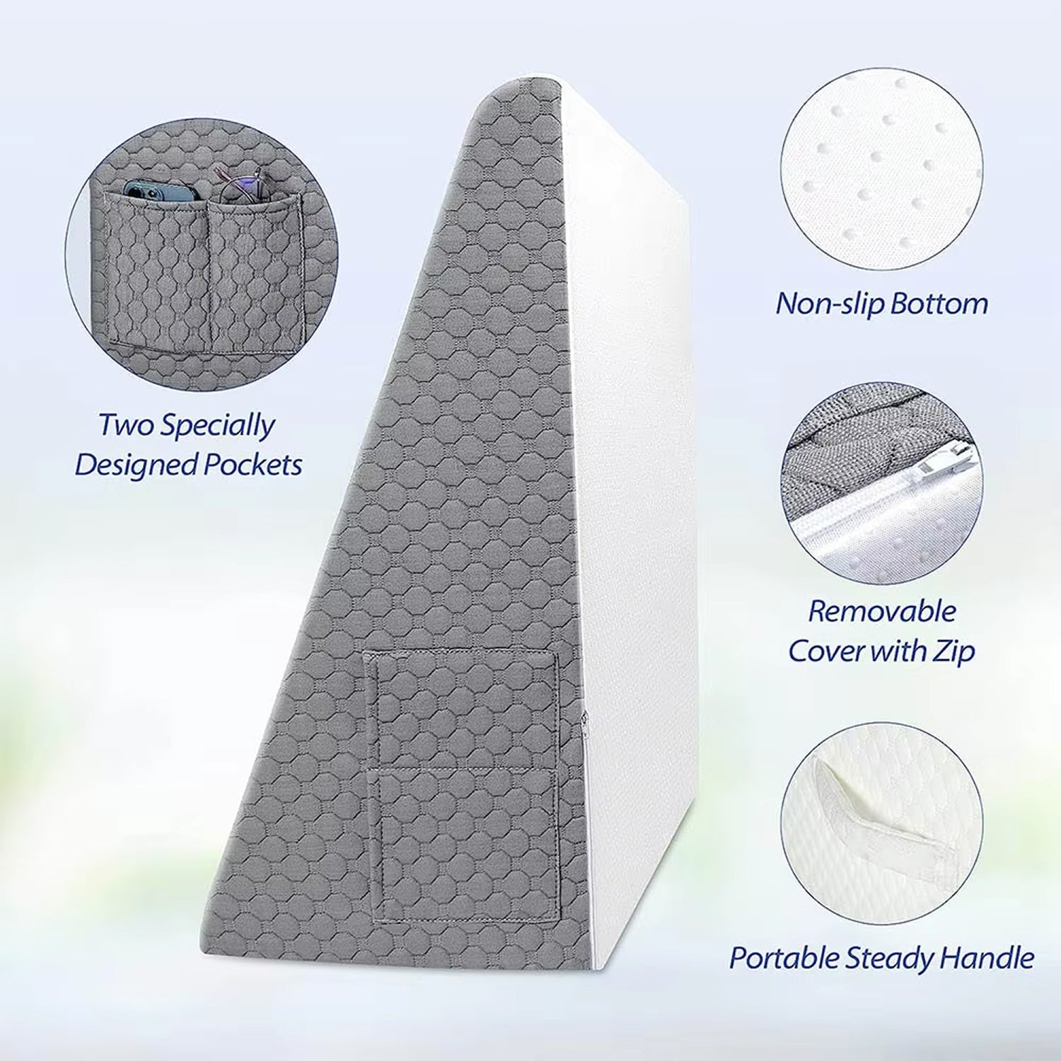 LintFoss Wedge Pillow for Acid Reflux & GERD Relief