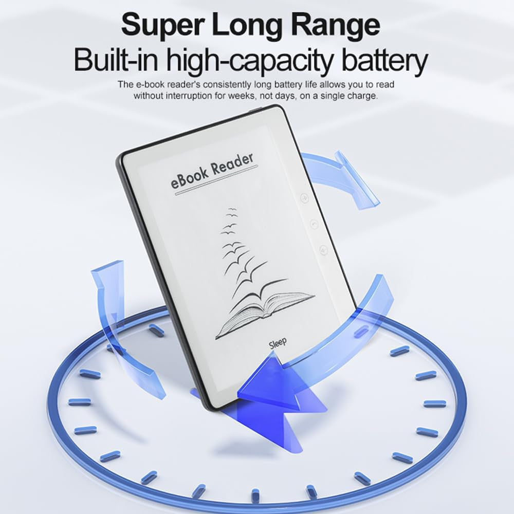 LitraKno Ebook Reader Paper-Like Anti-Glare Display with WiFi, Expandable Storage and Ultra-Long Battery Life