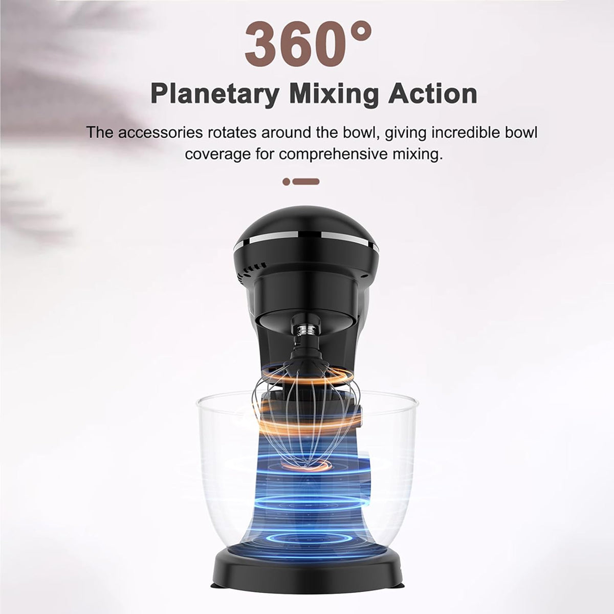 LoenVint 1500W Stand Mixer with 6QT Stainless Steel Bowl