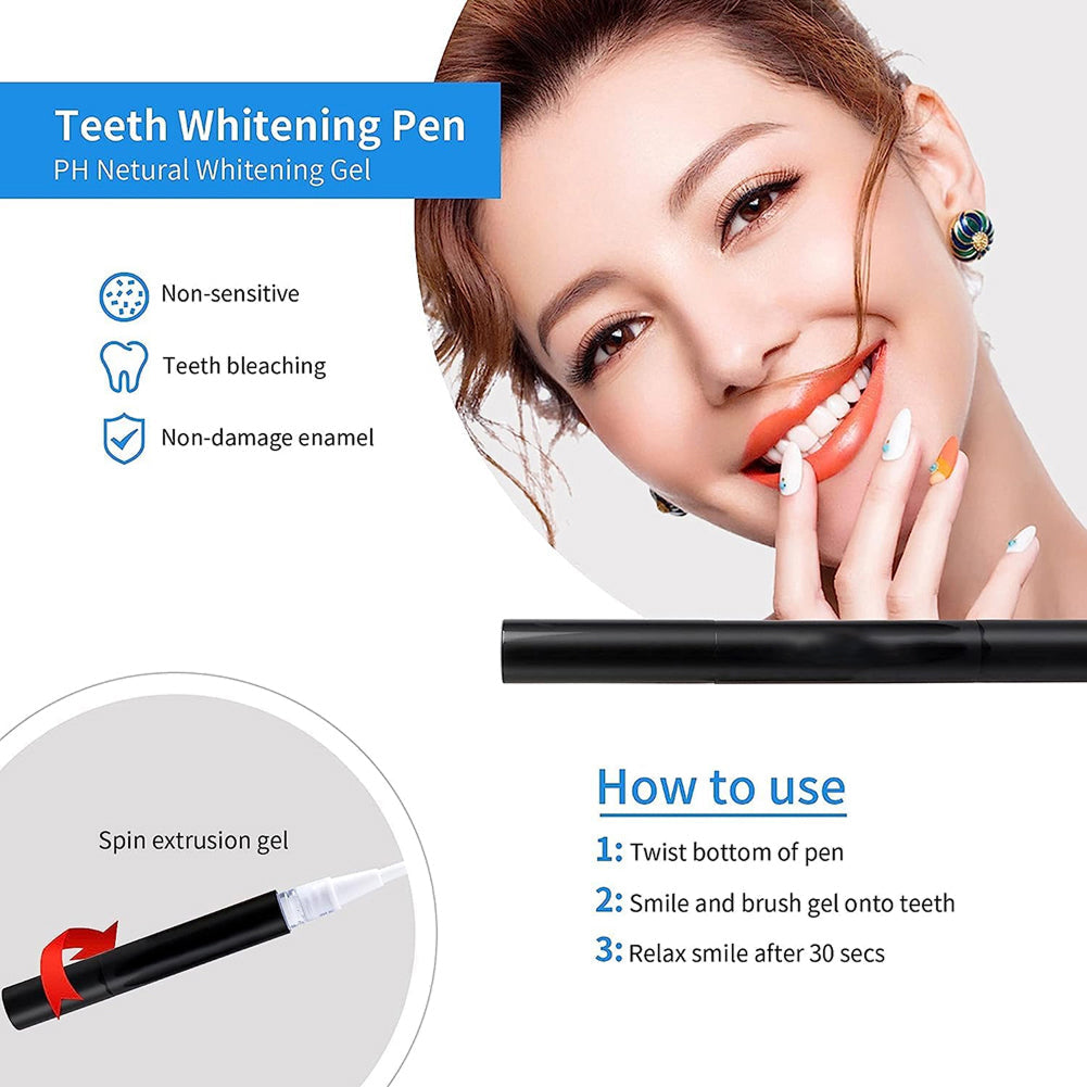 LumiMouni Professional LED Teeth Whitening Kit with 16 High-Power Bulbs, 35% Carbamide Peroxide and Wireless USB Rechargeable Base