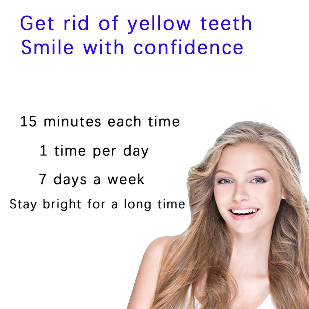 LumiMouni Professional LED Teeth Whitening Kit with 16 High-Power Bulbs, 35% Carbamide Peroxide and Wireless USB Rechargeable Base