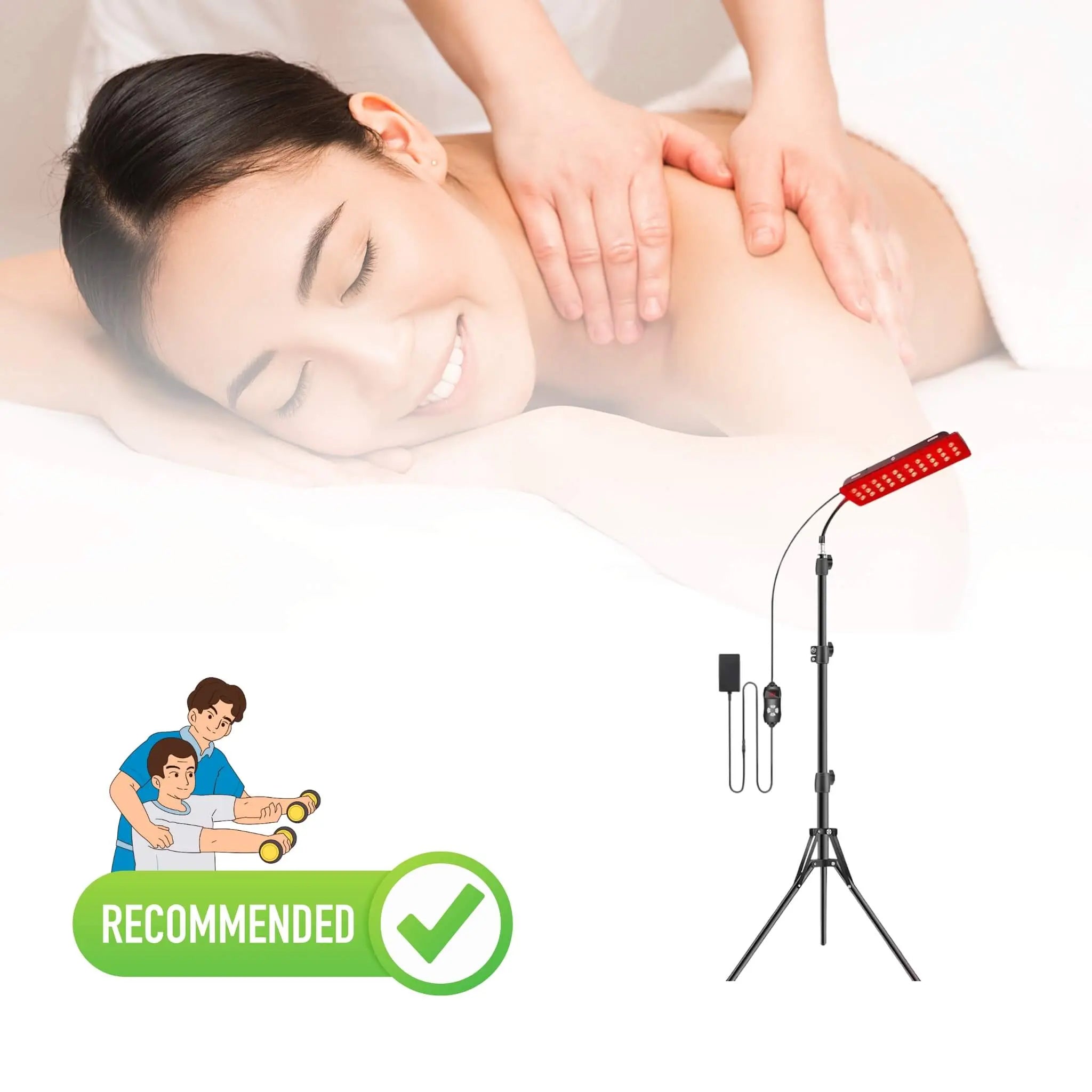 Lumorayvi Red Light Therapy Lamp with Stand Dual Wavelength Deep Tissue Relief