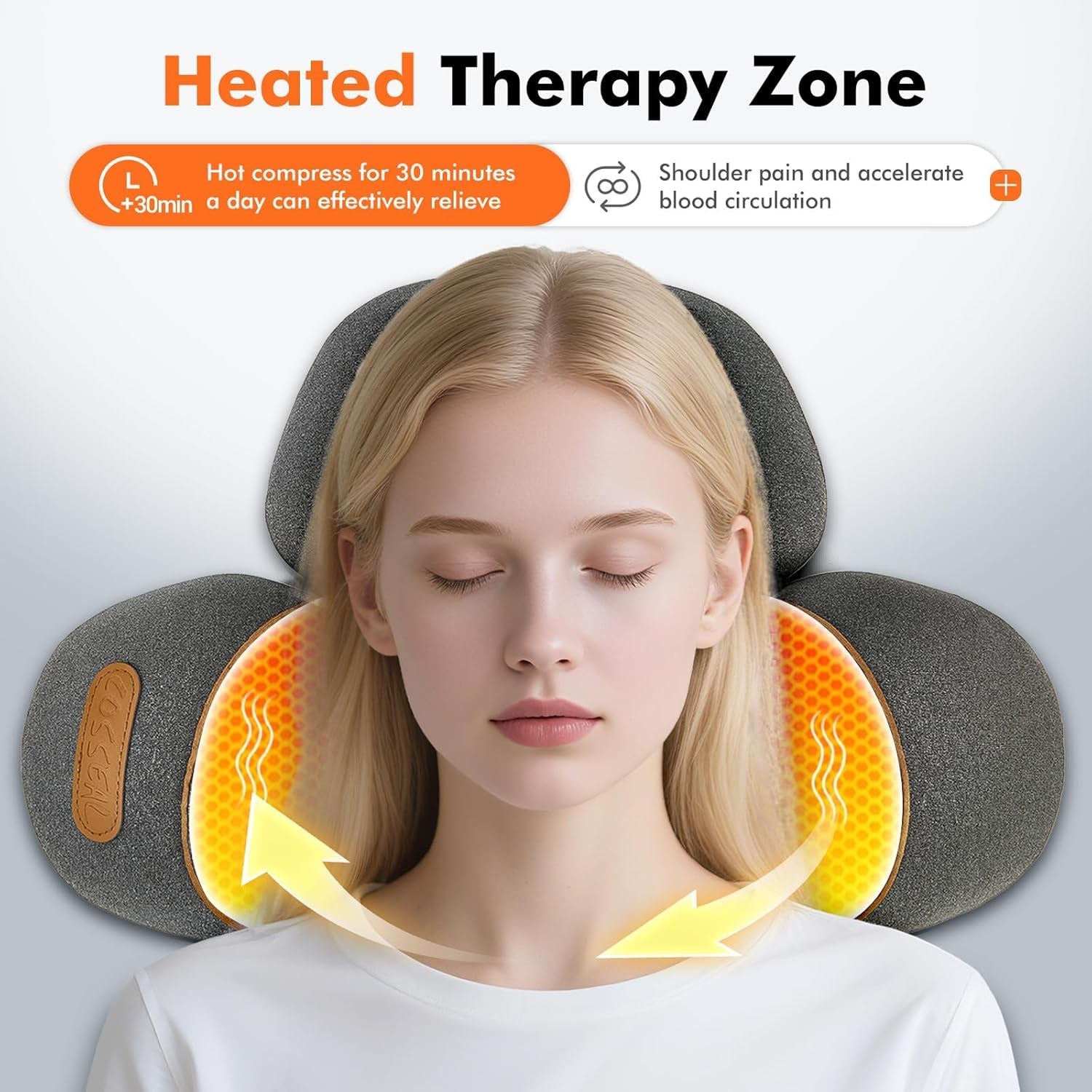 LupiSopix 3-in-1 Neck Massager Pillow for Posture Correction