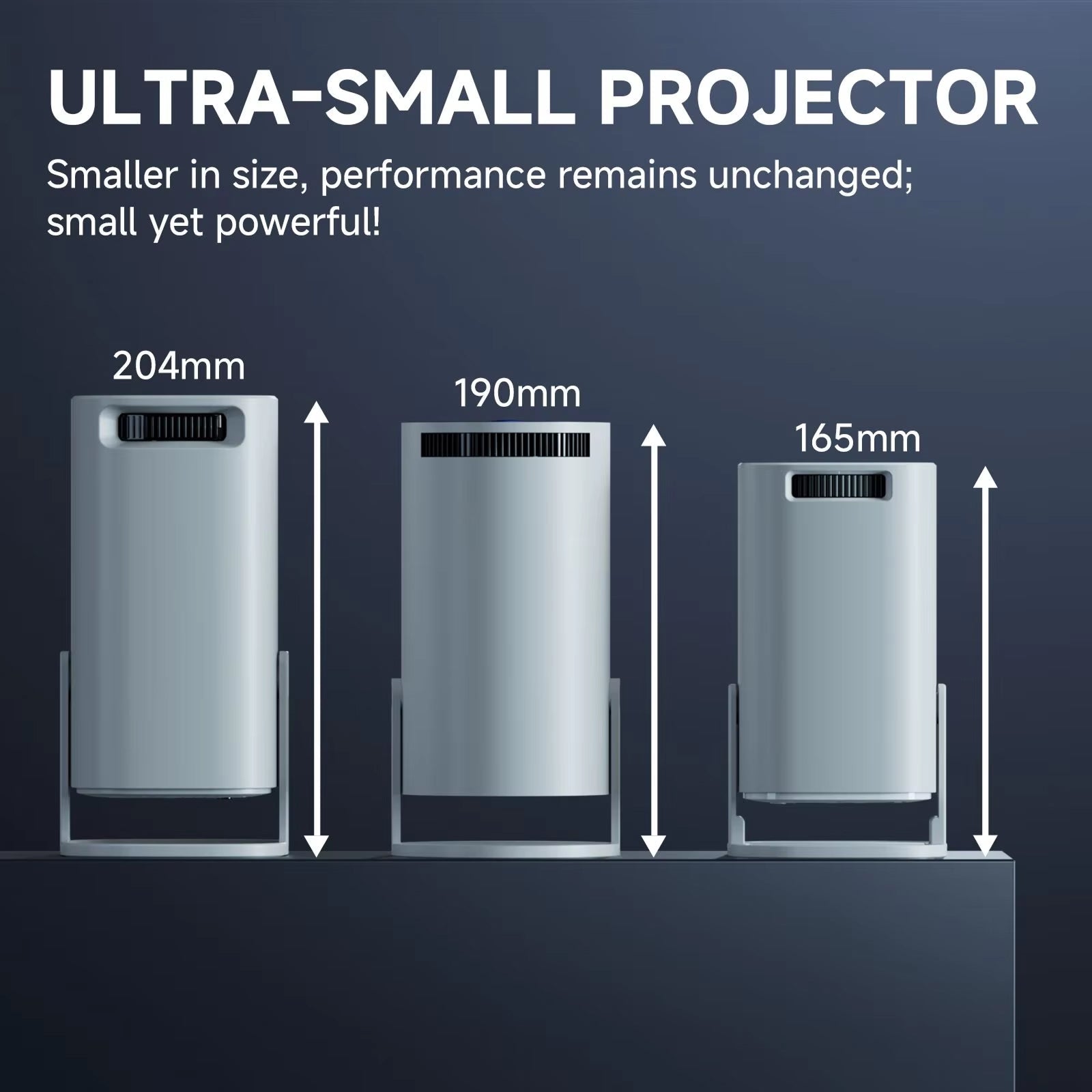 LuxinBeam Android 14.0 Smart Mini Projector with 270° Rotating Gimbal