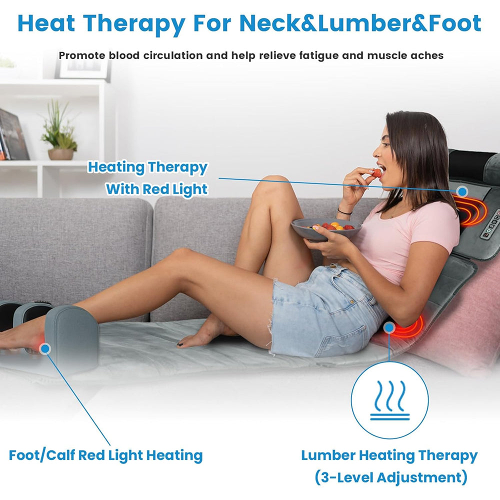 MajixLiva Full Body Massage Mat with Heat and Neck Kneading