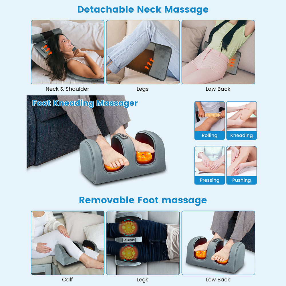 MajixLiva Full Body Massage Mat with Heat and Neck Kneading