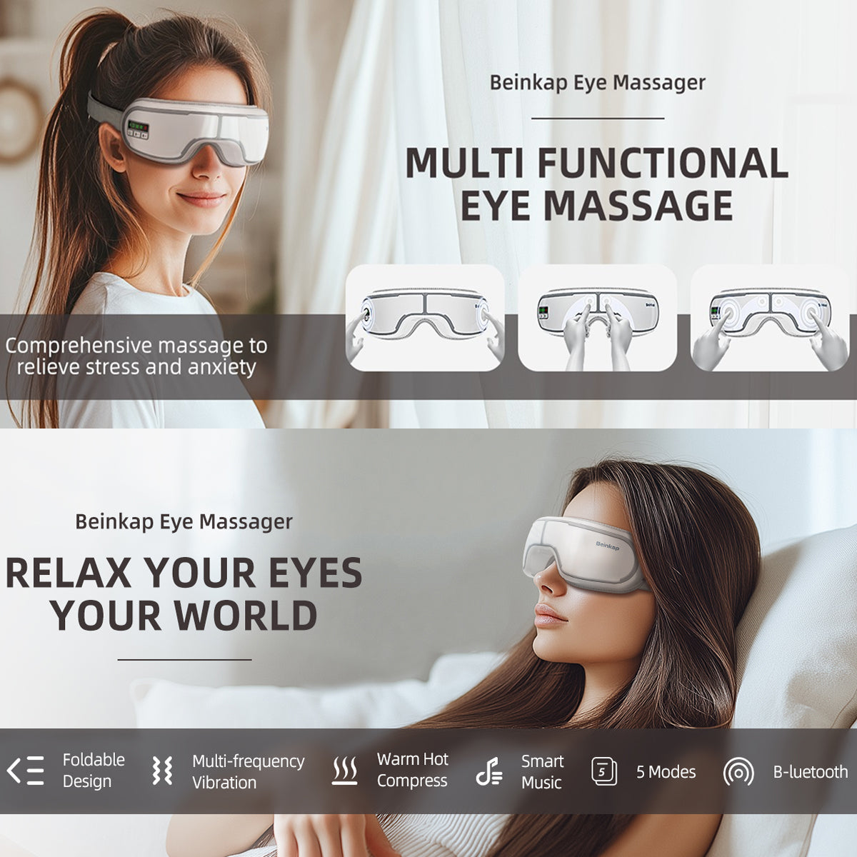 MasaHixiv Heated Eye Mask for Dry Eyes and Migraines