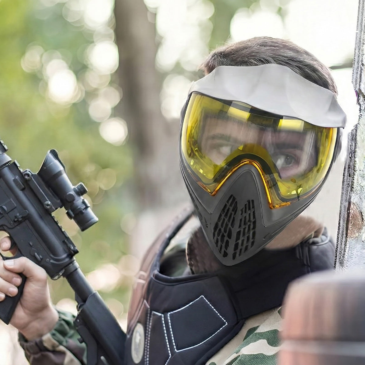 MaskiVax 150° Panoramic Airsoft Mask with 2.5mm Anti-Fog Lens, Soft Silicone Frame and High-Impact Neoprene Protection