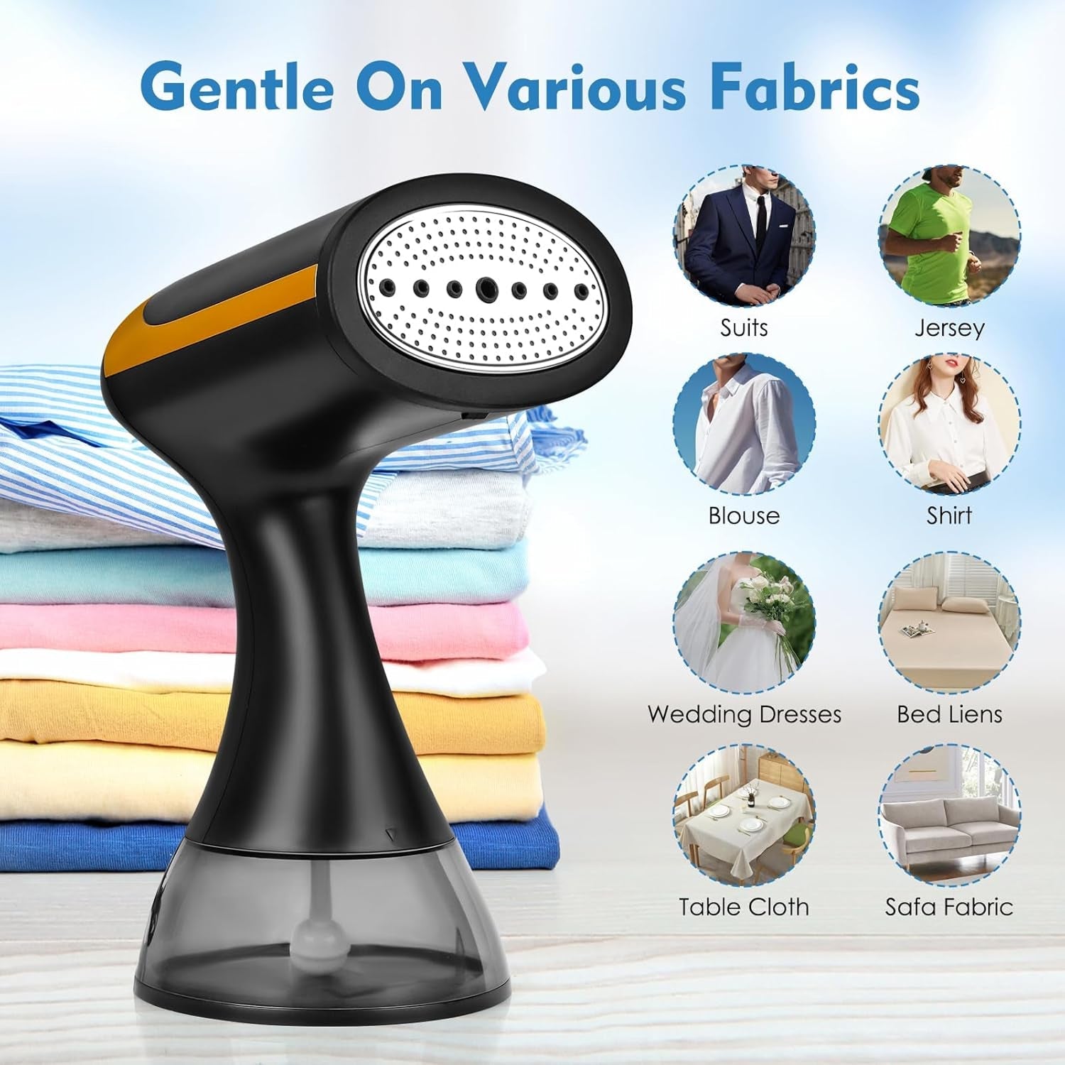 MaxGavic 1500W Handheld Clothes Steamer for Travel & Home
