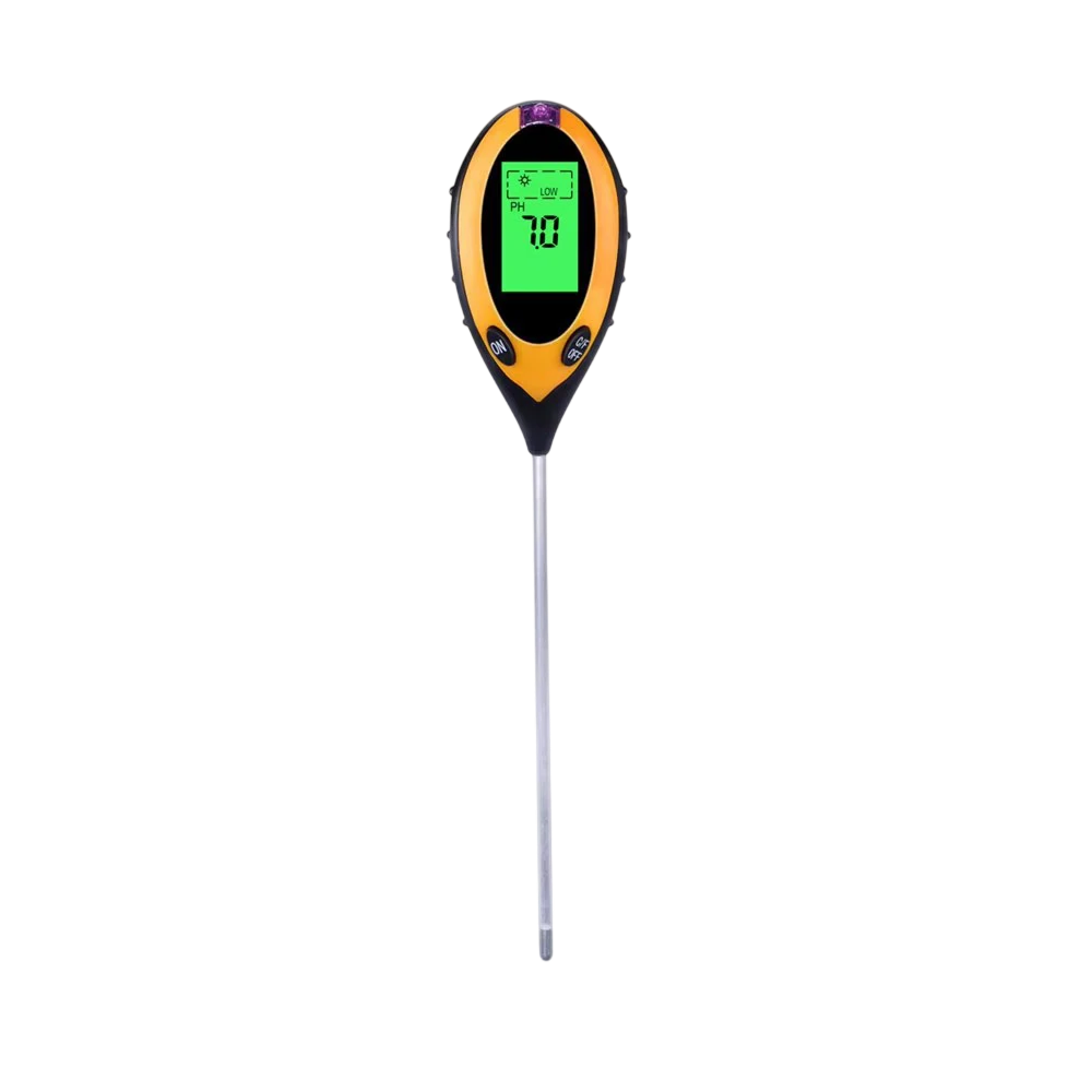 MaziSoil 4-in-1 Soil Tester for pH, Moisture, Light, and Temp