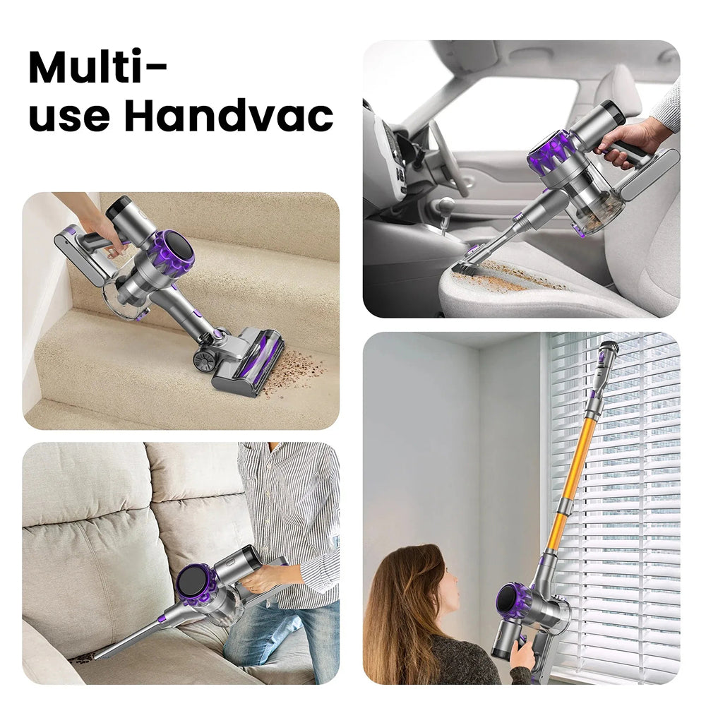 MekValix S3P 45,000Pa Cordless Stick Vacuum with Tangle-Free Brush